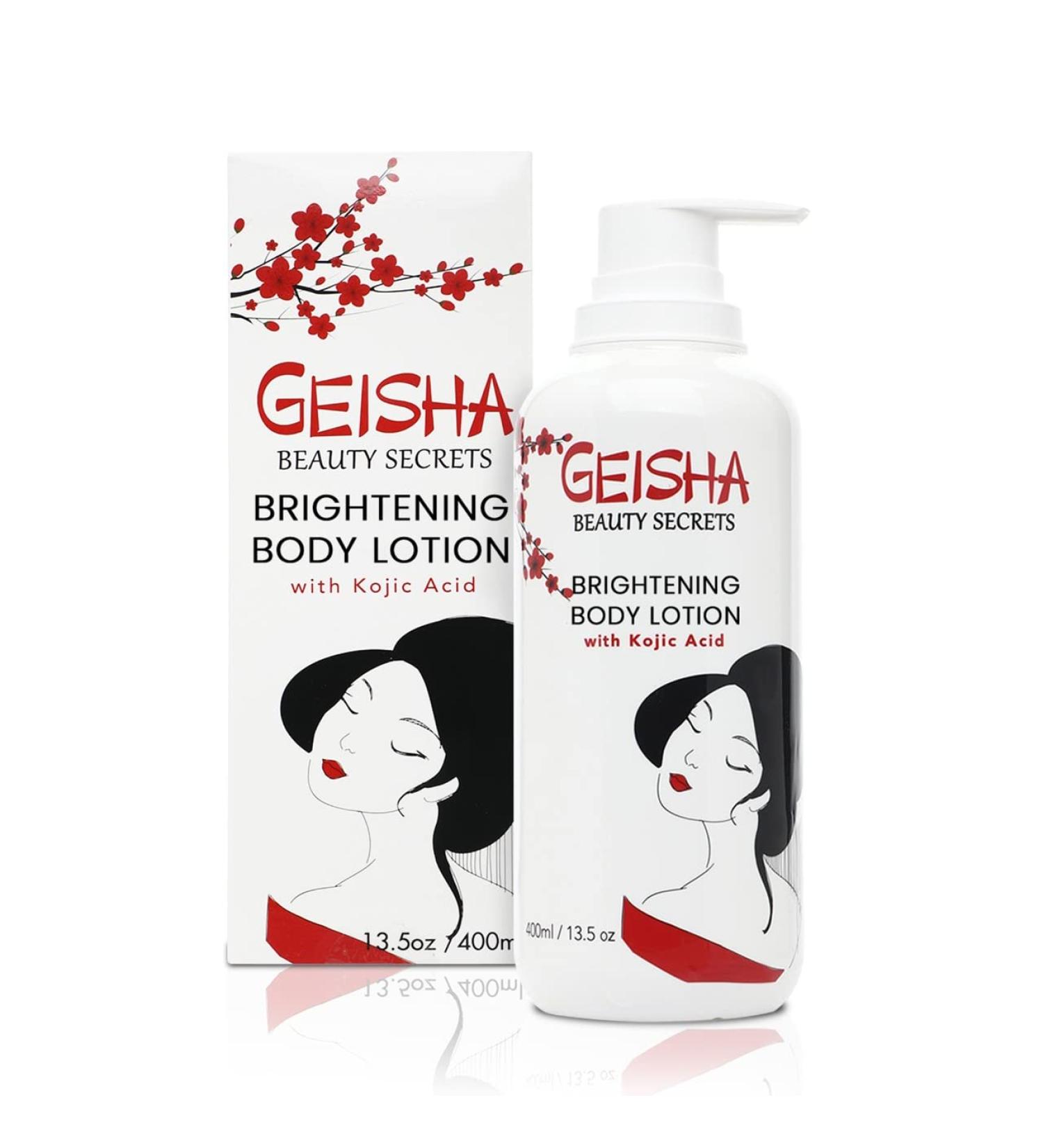 Geisha Kojic Acid Skin Lightening Body Cream 400ml | Daily Moisturizer for Uneven Skin Tone | Buy Internationally - Buy Online on GoSupps.com