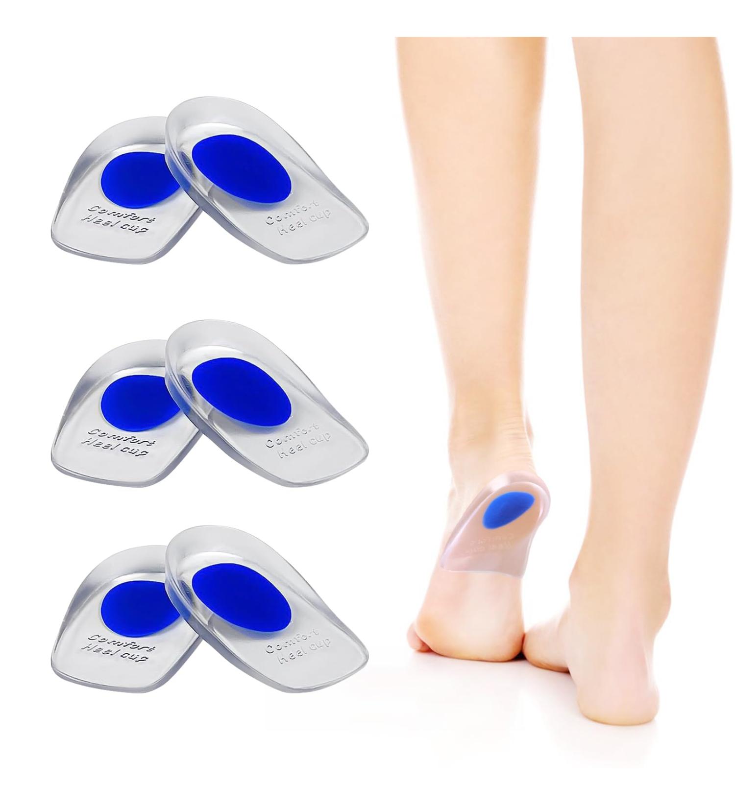 Shop Heel Spur Inserts - 3 Pairs of Soft Gel Heel Pillows & Cushions for Men & Women | Orthopedic Insoles for Heel & Achilles Pain Relief - Buy Online on GoSupps.com