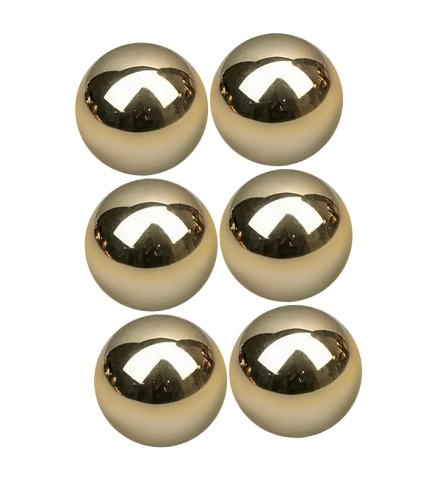Healvian 6 StK Brass Massage Balls - Gymnastics & Exercise Relaxation | Optimal Health & Wellness - Buy Online on GoSupps.com