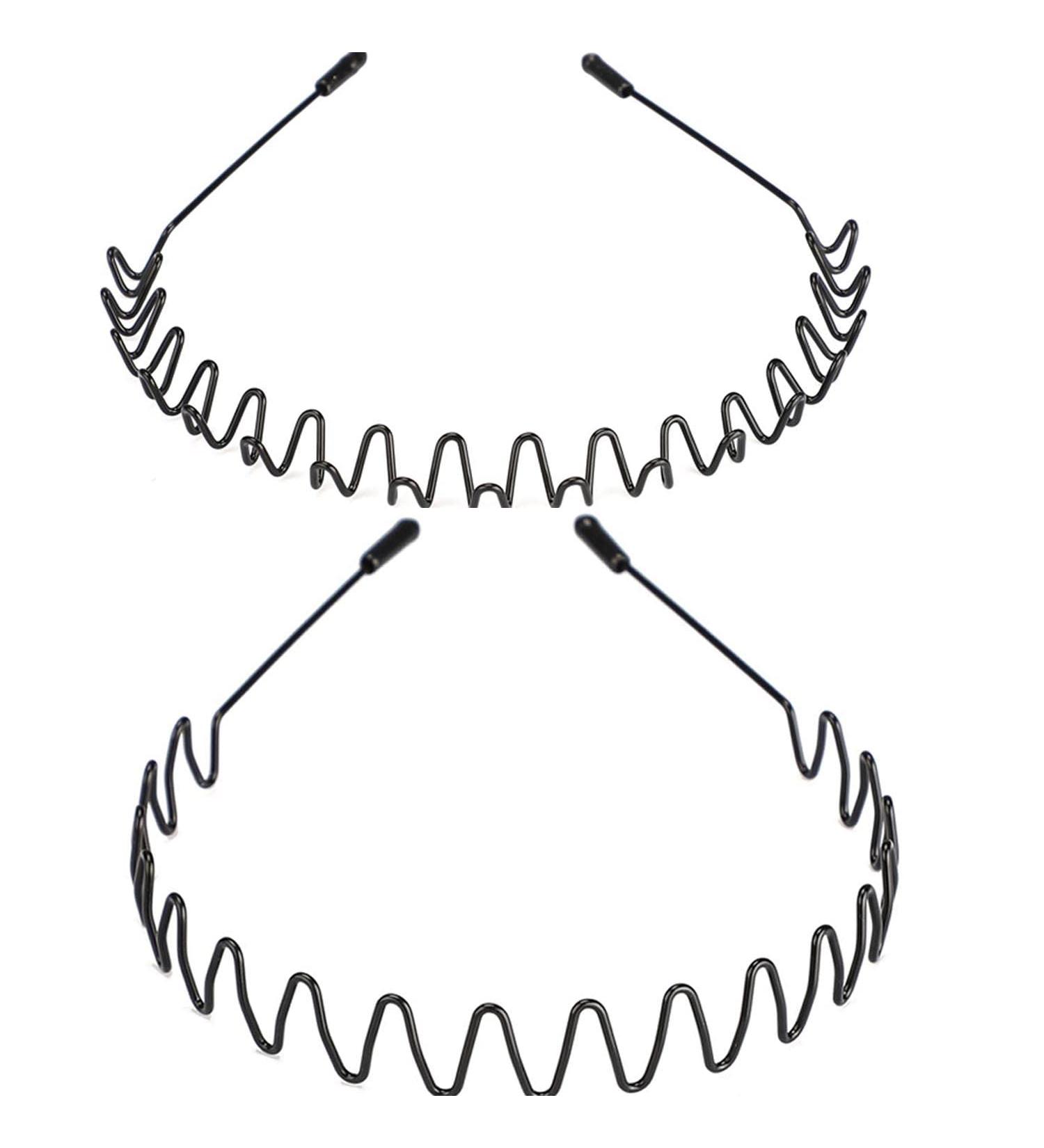 WantGor Metal Headbands 2 Pack - Unisex Black Hairband for Home and Outdoor Activities - Buy Online on GoSupps.com