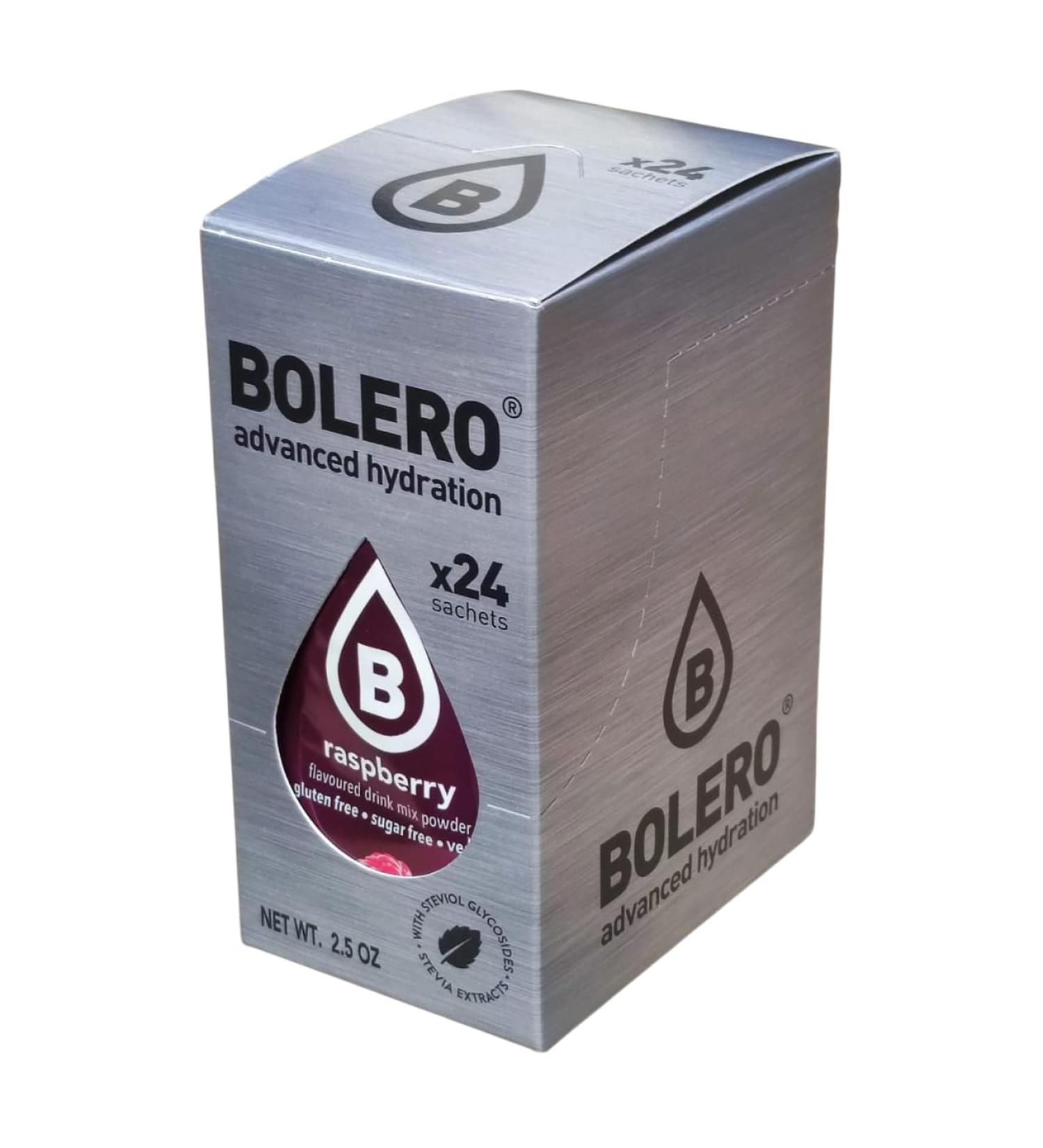Bolero RASPBERRY 24x3g | Sugar-free juice powder sweetened with stevia + vitamin C | for children and athletes | gluten-free - Buy Online on GoSupps.com