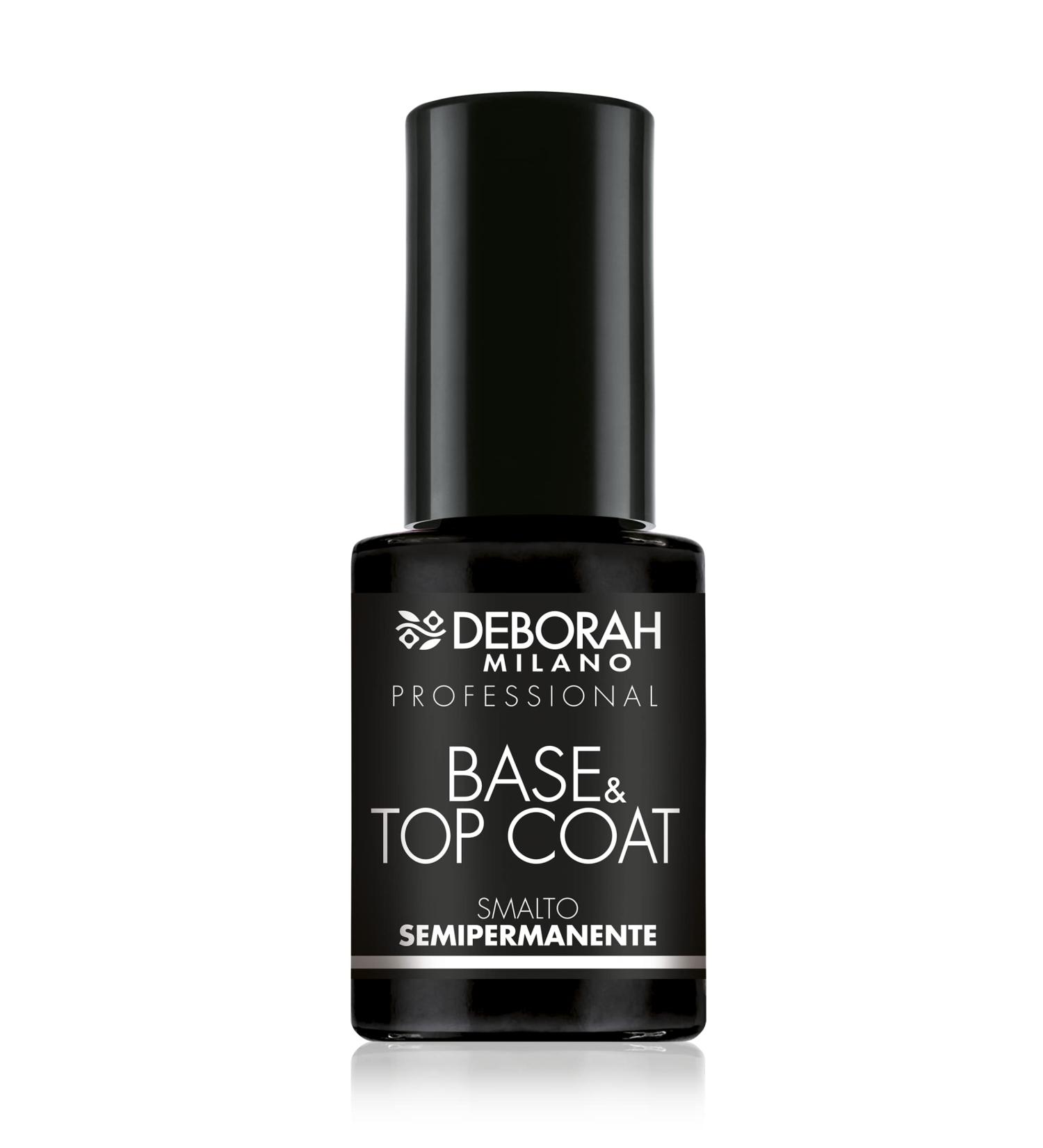 Deborah Milano Professional Gel Nail Polish - Half-Permanent Base & Top Coat Transparent Clumsy Effect Long-Lasting Shiny Finish 4.5 ml - Shop Internationally - Buy Online on GoSupps.com
