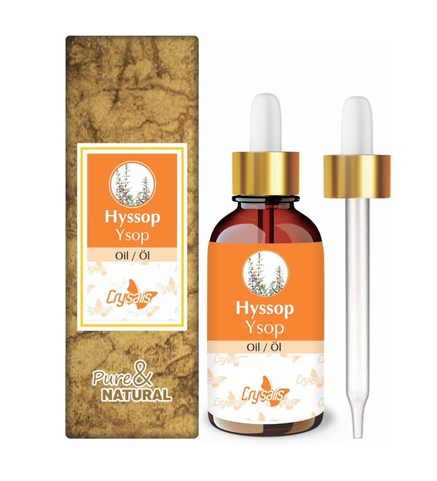  CRYSALIS Crysalis Hyssop Oil (Hyssopus officinalis) 100% Natural Undiluted Carrier Oil 15ml with Dropper - Buy Online on GoSupps.com