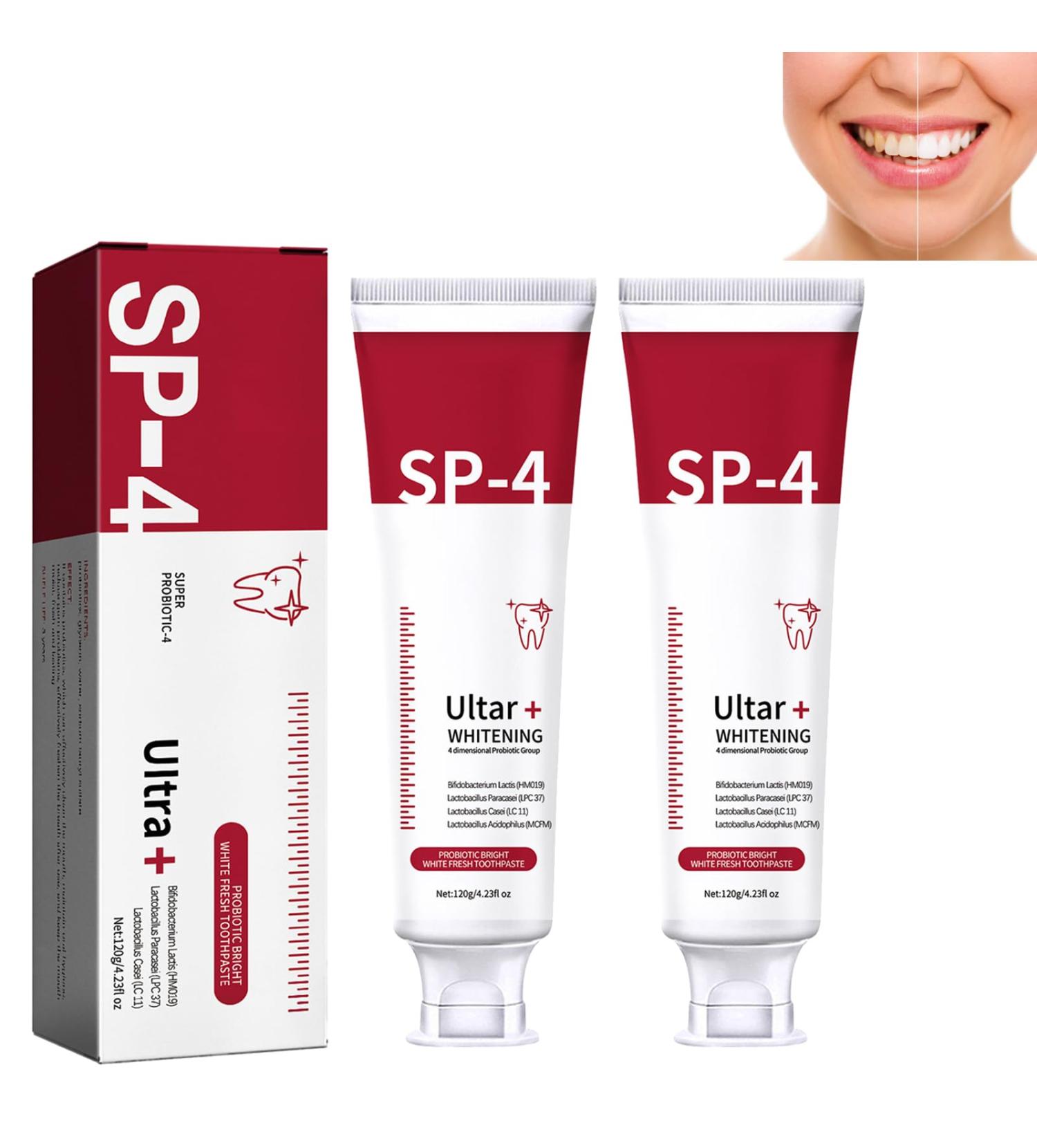 Koahde SP4 Probiotic Toothpaste - Fresh Breath Teeth Whitening & Brightening - 2PC - Buy Online on GoSupps.com
