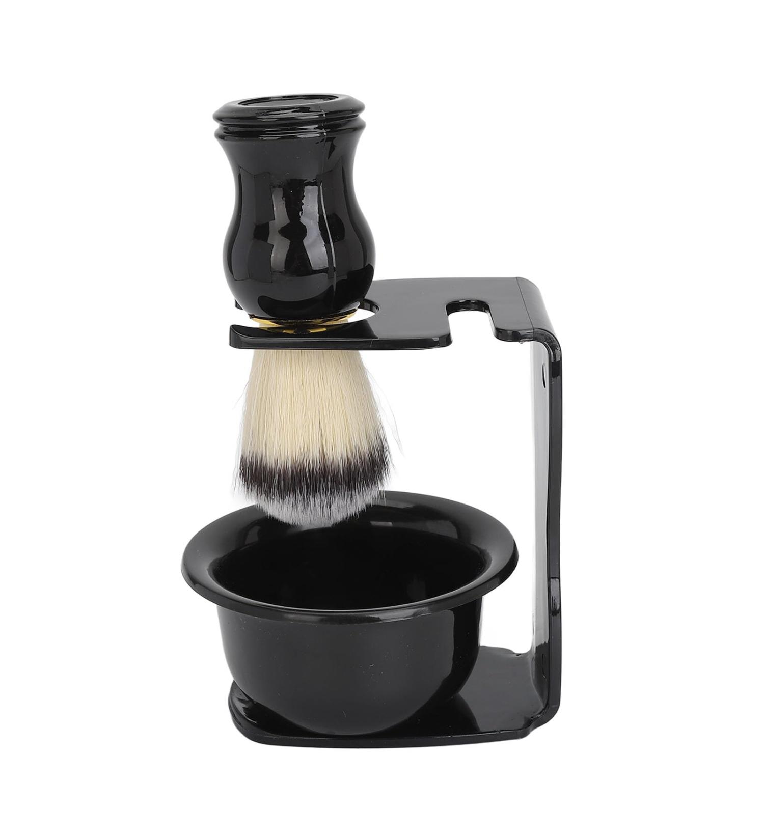 3-in-1 Hair Razor Brush Set for Men | Beard Care Shaving Stand & Soap Shell | Premium Hair Cleaning & Styling Kit - Buy Online on GoSupps.com