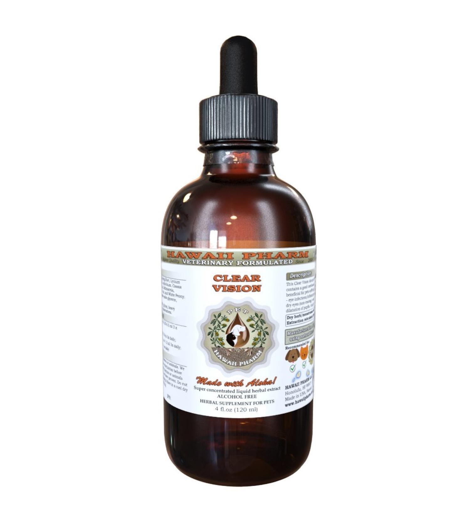 Clear Vision Veterinary Natural Alcohol-FREE Liquid Extract - 4 oz Pet Herbal Supplement - Buy Online on GoSupps.com