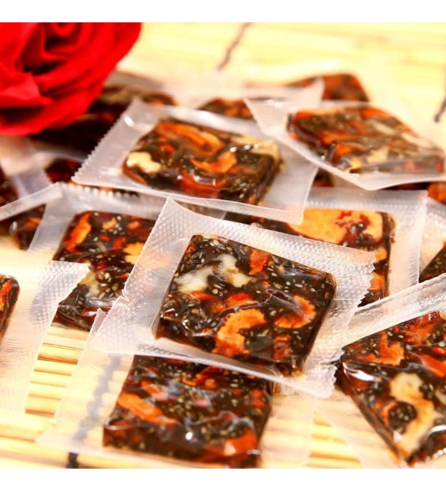 Healthy and nutritious rose red date sesame cake Ready to eat black sesame red jujube walnut cake Handmade pastries Dessert Sweet food Candy snacks gift pack Chinese specialties (30pcs) - Buy Online on GoSupps.com