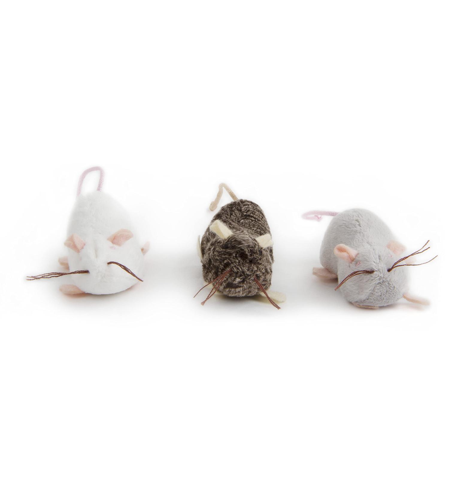 Petlinks Refillable Catnip Toys for Cats & Kittens - Set of 3 Fun & Stimulating Play - Multiple Styles in White, Brown, Grey - Buy Online on GoSupps.com