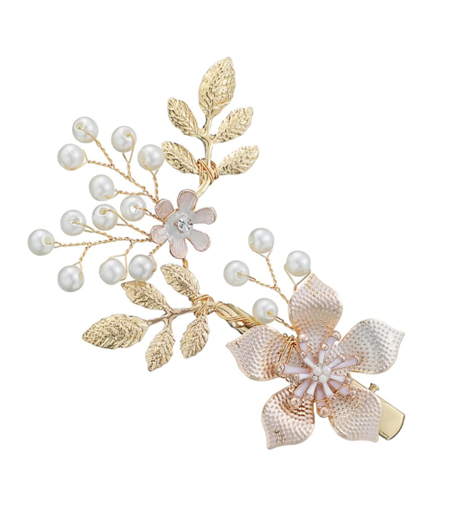 FOMIYES 1pc Hairpin Wedding Hair Tiaras for Women Hair Barrettes for Women Hair Accessories for Women Wedding Bridal Hair Barrette Flower Hair Clips for Women Side Clip Alloy Lace Miss - Buy Online on GoSupps.com