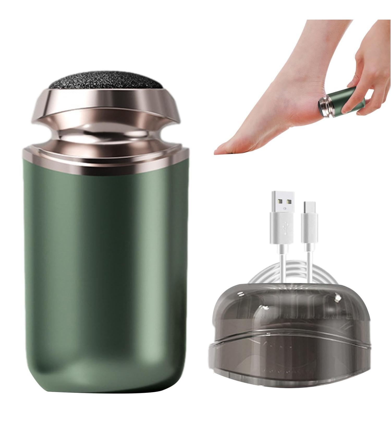 Foot Scrubber Electric Removable Small Foot Scrubber | Washable Foot Callus Remover Tool Rechargeable Feet Pedicure Tools for Men Women Dead Cracked Hard Skin Green - Buy Online on GoSupps.com