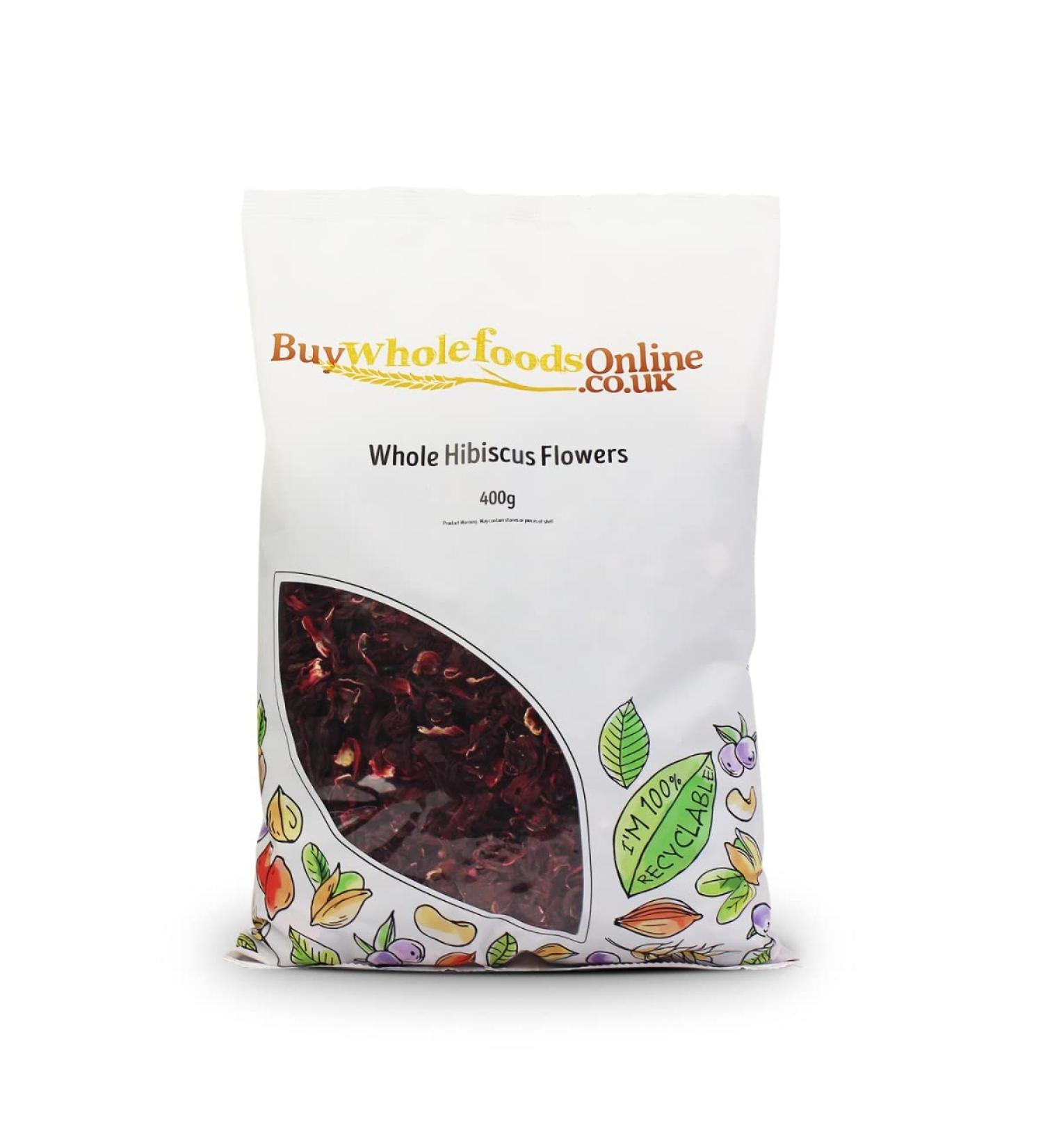 Hibiscus Flowers Whole Petals 400g (BWFO) - Buy Online on GoSupps.com