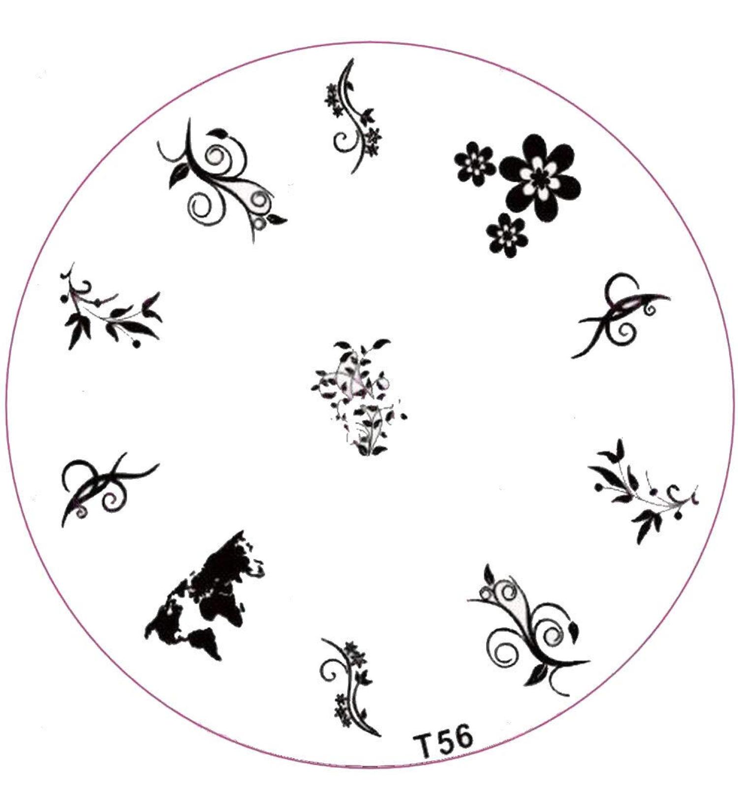 ++SPECIAL ITEM++ Stamping stencil T-Series: T56 Map tendrils retro flowers