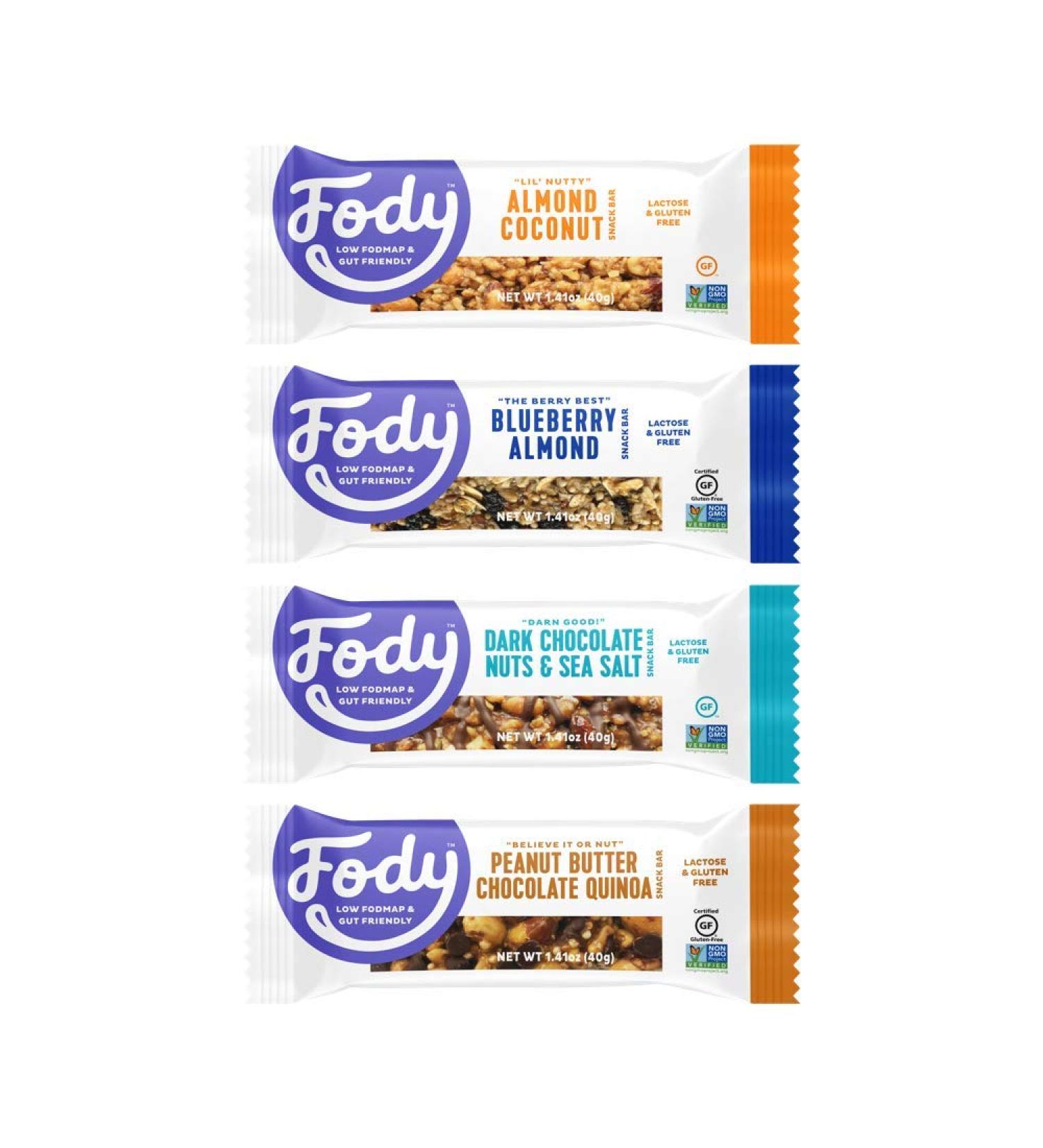 Fody Foods Vegan Protein Nut Bars | Low FODMAP Certified | Gut Friendly Snacks | Gluten & Lactose Free | Non GMO | 12 Count Variety Pack - Buy Online on GoSupps.com