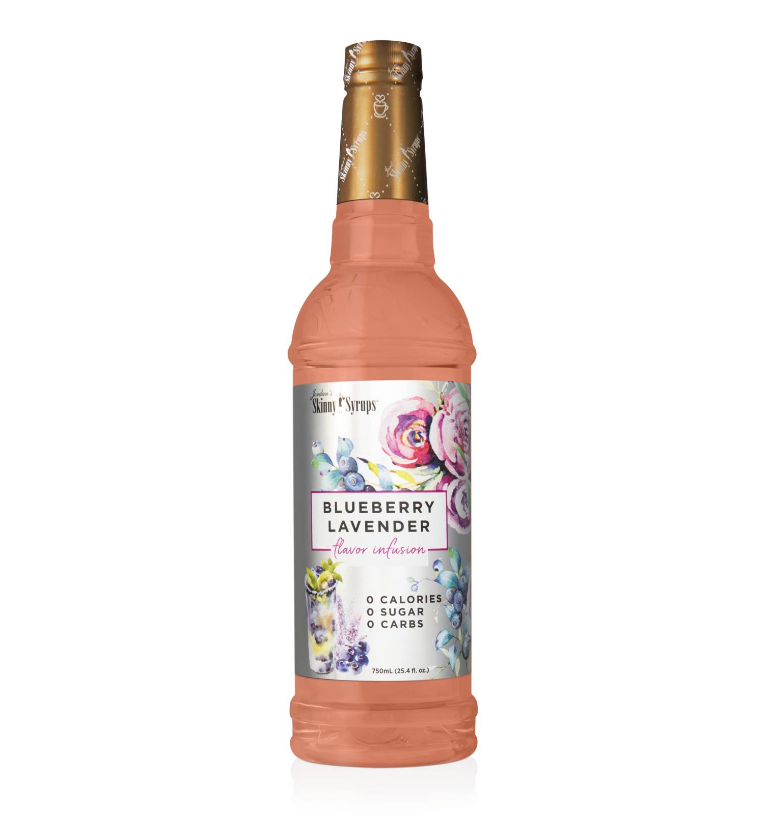Jordan's Sugar-Free Skinny Syrup, Large 25.4-oz. Bottle (Blueberry Lavender) 25.4 Fl Oz (Pack of 1)