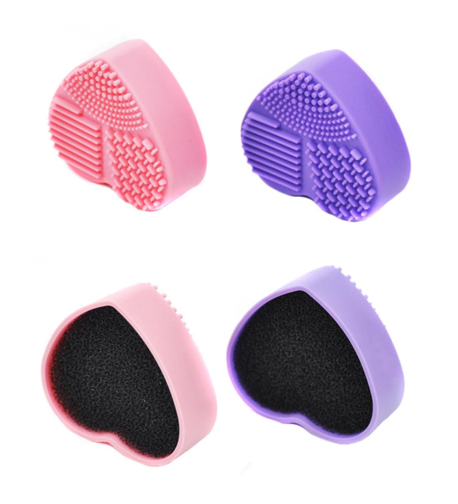 Angoily Silicone Brush Cleaner Makeup Sponge Makeup Brush Cleaner Sponge Makeup Cleaning Mat Brush Cleaning Silicone Daily Makeup Brush Cleaner Makeup Brush Purple Wet and Dry - Buy Online on GoSupps.com