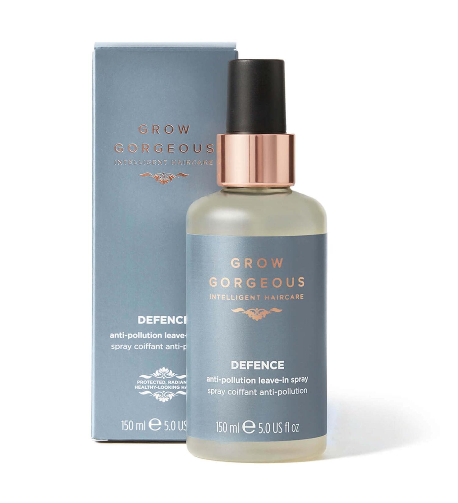 Grow Gorgeous Defense Anti-Pollution Leave-In Spray 100ml - Lightweight Mist to Protect Hair from Pollution Heat Damage and Color Fading Aggressors - Vegan - Buy Online on GoSupps.com