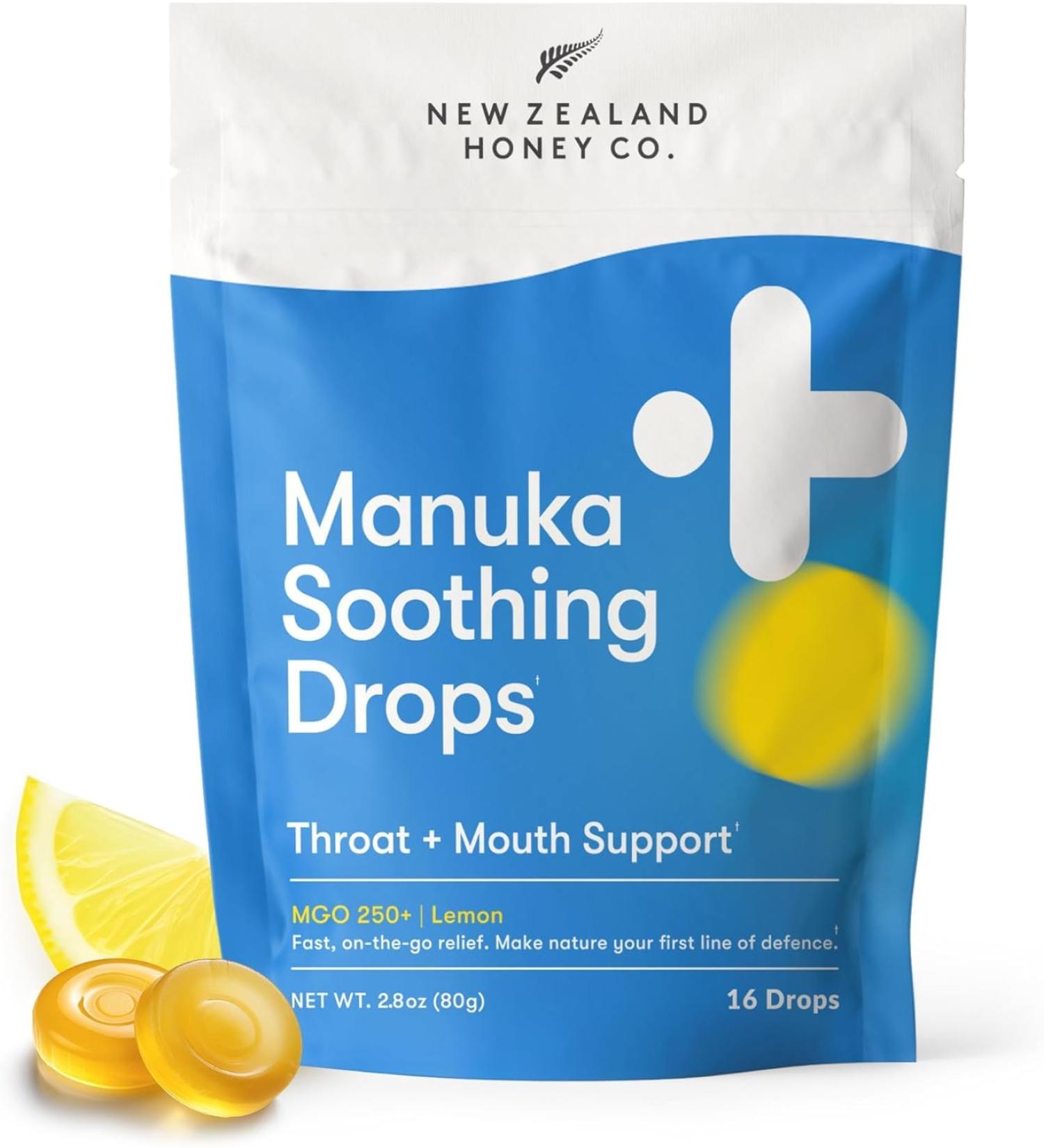 NEW ZEALAND HONEY CO. Manuka Honey Lozenges - Cough Drops - 16 Count - Buy Online on GoSupps.com