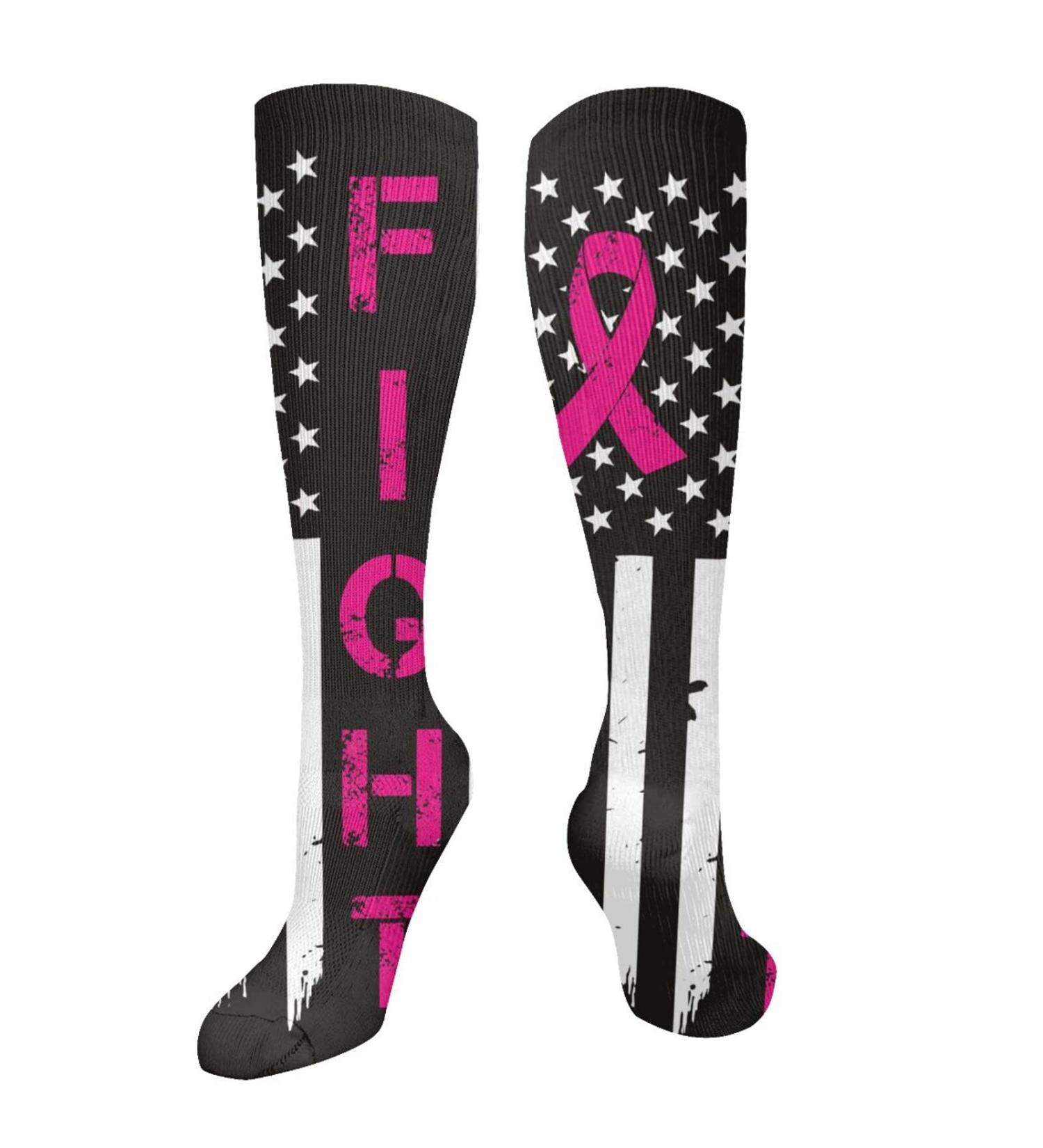 Breast Cancer Awareness Compression Socks for Men & Women | 15-20 mmHg | Support for Running & Cycling - Buy Online on GoSupps.com