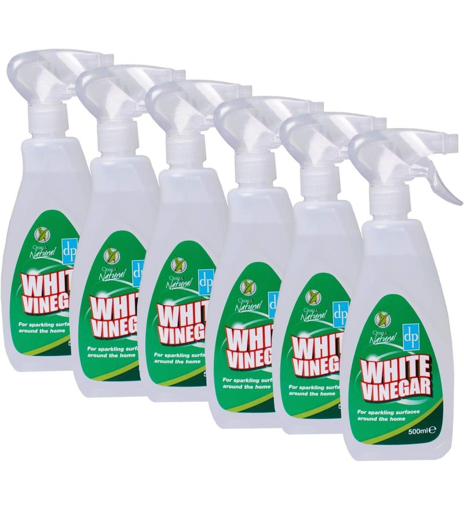 500ml White Vinegar Cleaning Trigger Spray Head White vinegar for Cleaning Distilled White Vinegar for Cleaning Spray Bottle for Glass Oven and Window Cleaning (Pack of 6) Bulk Buy - Buy Online on GoSupps.com