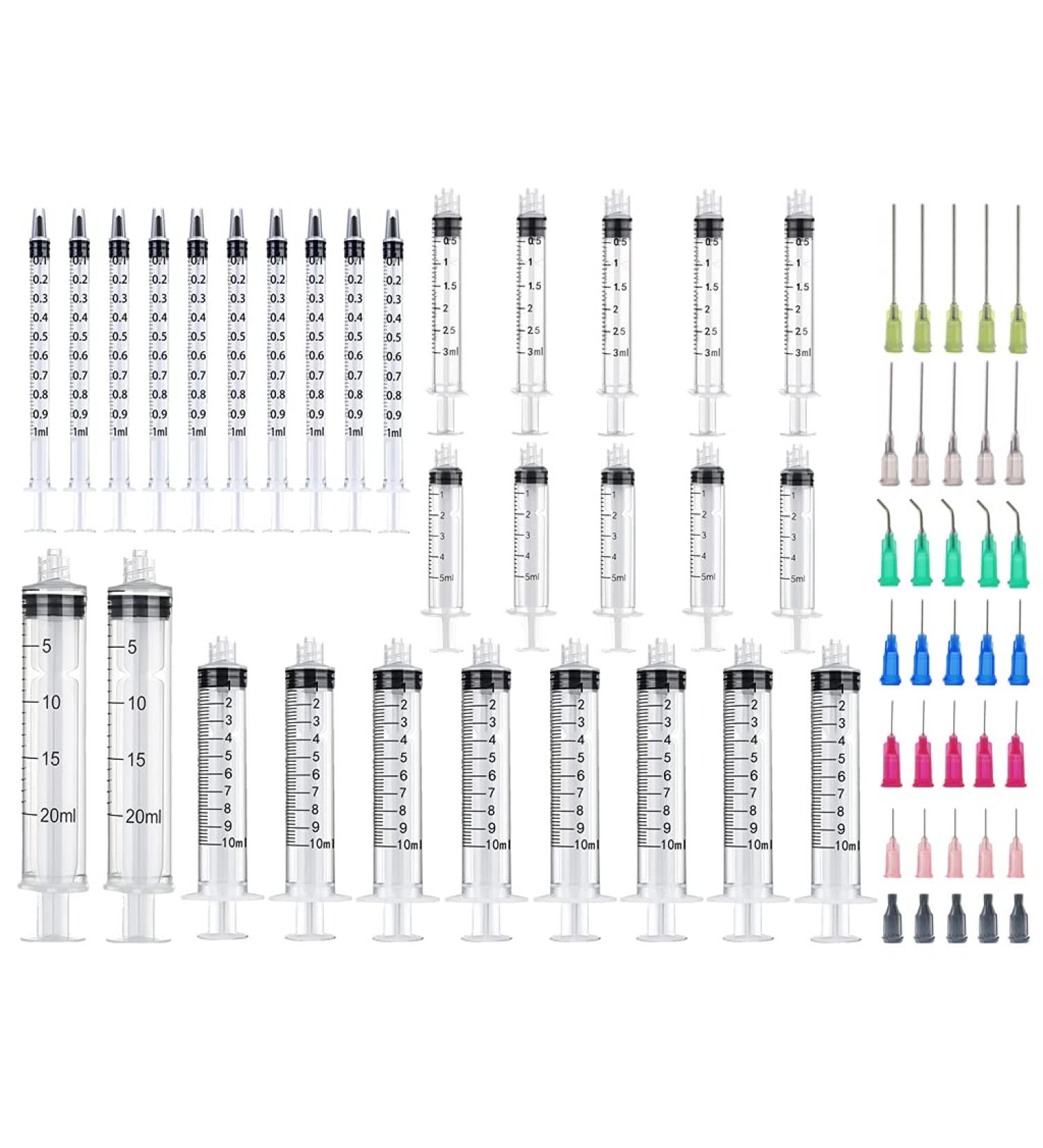 Large Syringes 30ml 60ml 100ml Syringes with Blunt Tip Needles and Caps. Lip Gloss Paint Epoxy Resin Watering Plants Glue Applicator or Oil Measuring Liquids and Refilling Large ml (Syringes)
