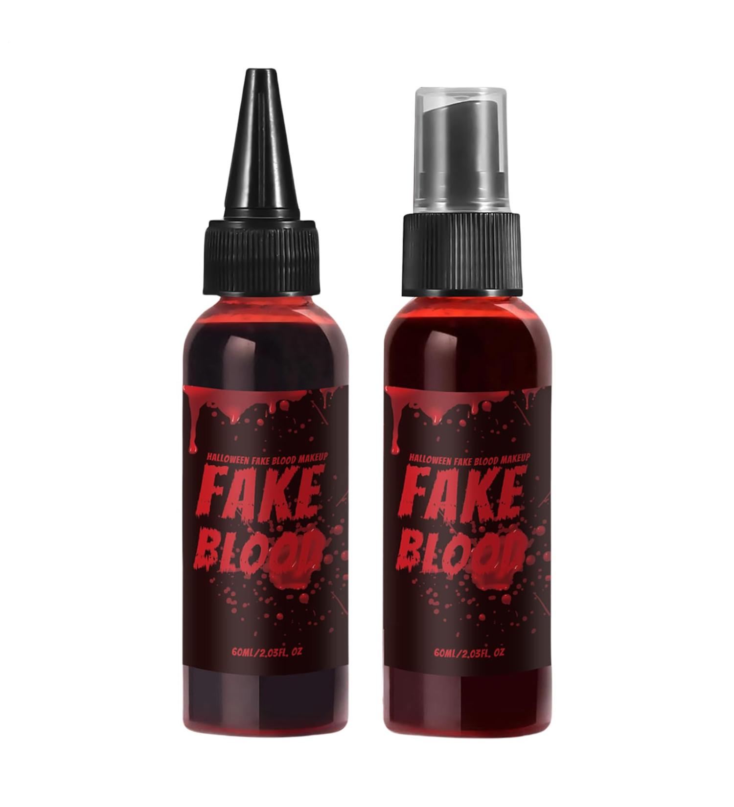  Dubbulon Washable Artificial Blood for Halloween | 60ml Halloween Makeup Kit - Safe Versatile Liquid for Cosplay Films Outdoor Parties Horror Photography Stage Performances - Buy Online on GoSupps.com