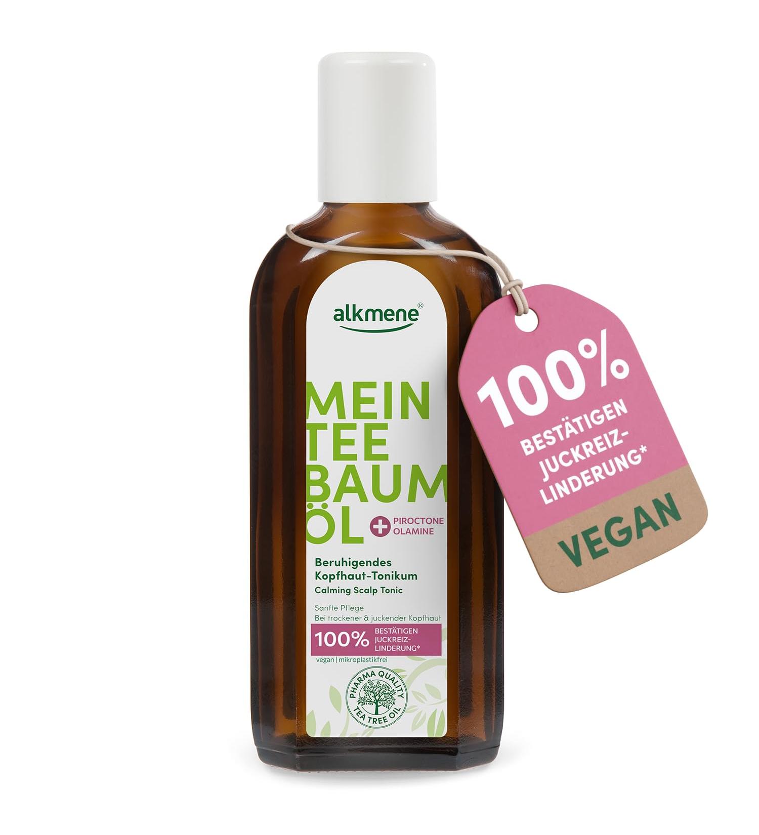 Alkmen Tea Tree Oil Scalp Tonic 250ml - Natural Soothing Solution for Dry & Itchy Scalp | Vegan & Climate-Neutral Hair Care - Buy Online on GoSupps.com