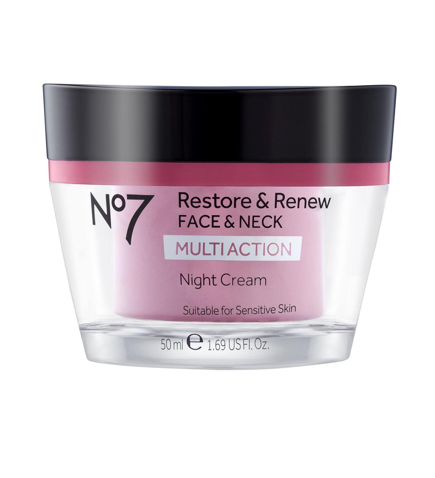 No7 Restore & Renew Face & Neck Multi Action Cream 1.69 fl oz - Anti-Aging Skincare - Buy Online on GoSupps.com