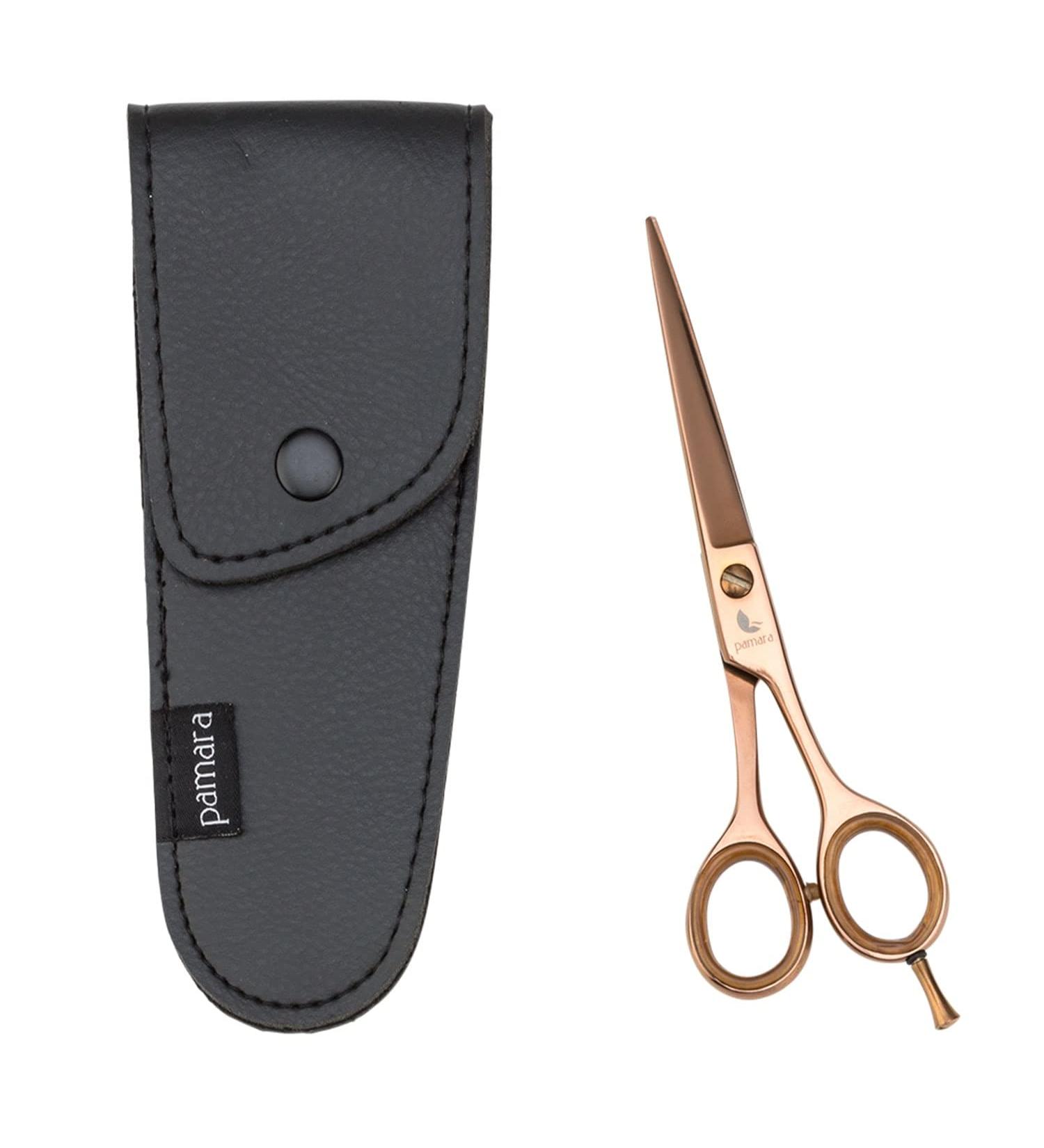 Professional Pamara Hair Scissors Set - Sharp Hair Cutting Shears for Men Women & Kids - Perfect for Styling Ponytails Beards & More - Includes Stylish Case in Rose Gold - Buy Online on GoSupps.com