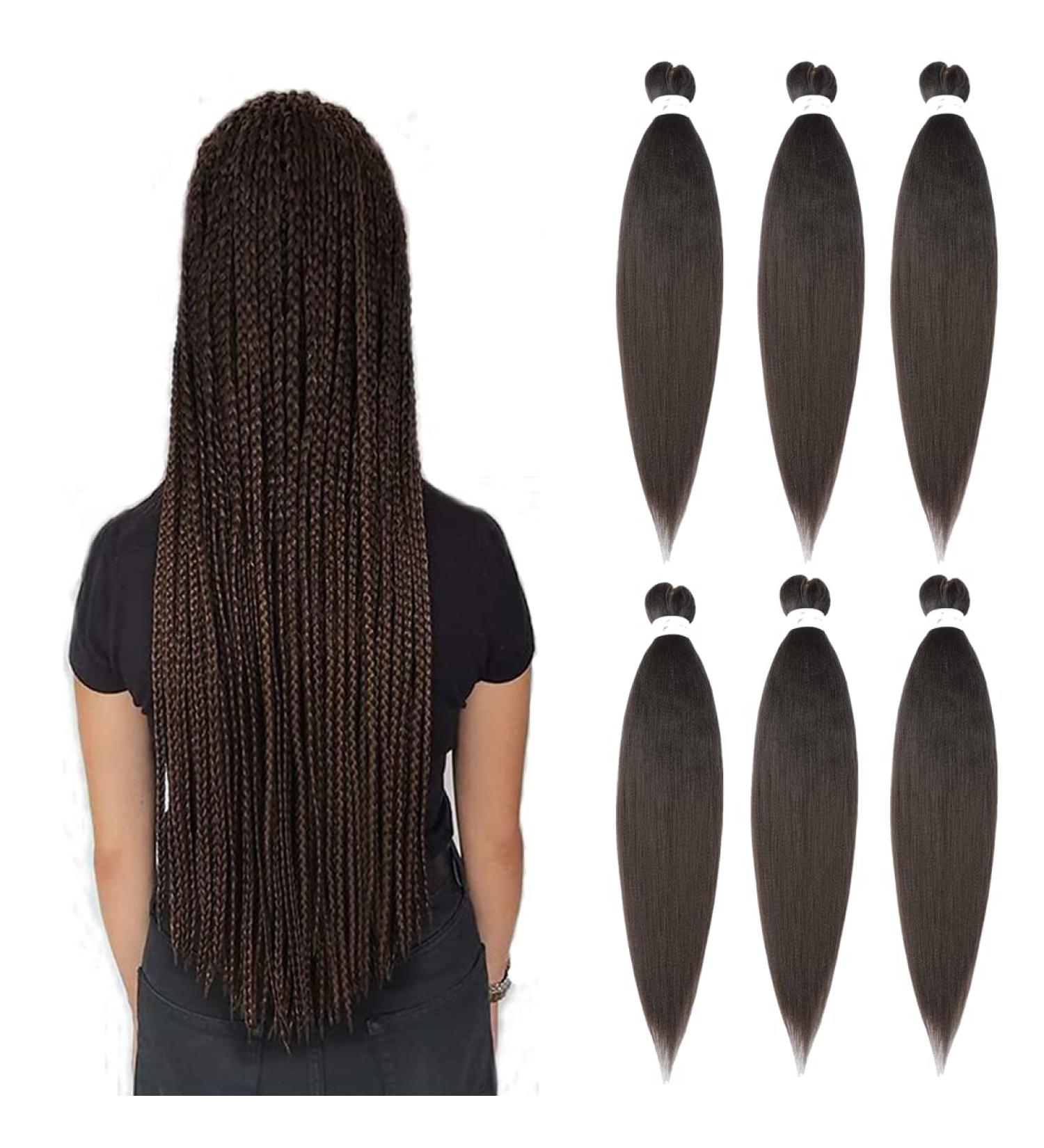 Premium Anti-Sensed Braiding Hair - 6 Packs 66cm Yaki Texture Crochet Extensions - Itch-Free Professional Quality Color 4# - Buy Online on GoSupps.com