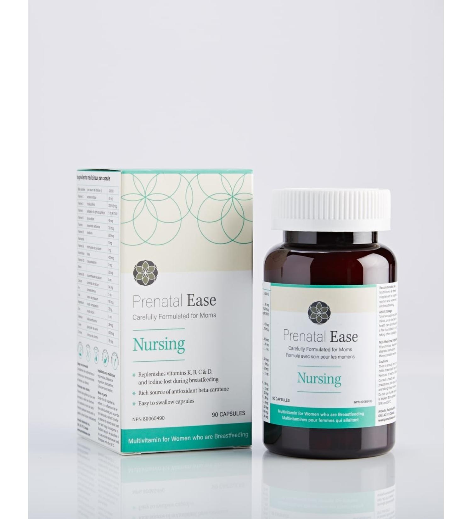Prenatal Ease Nursing Postnatal Multivitamin to Replenish Nutrients for Breastfeeding Moms 45-Day Supply