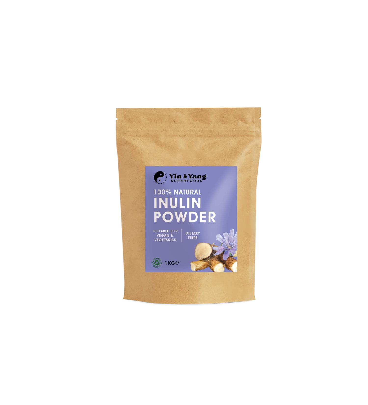 Yin & Yang Superfoods Premium Inulin Prebiotic Fibre Powder 1kg - Vegan, GMO-Free, Made in EU - Buy Online on GoSupps.com
