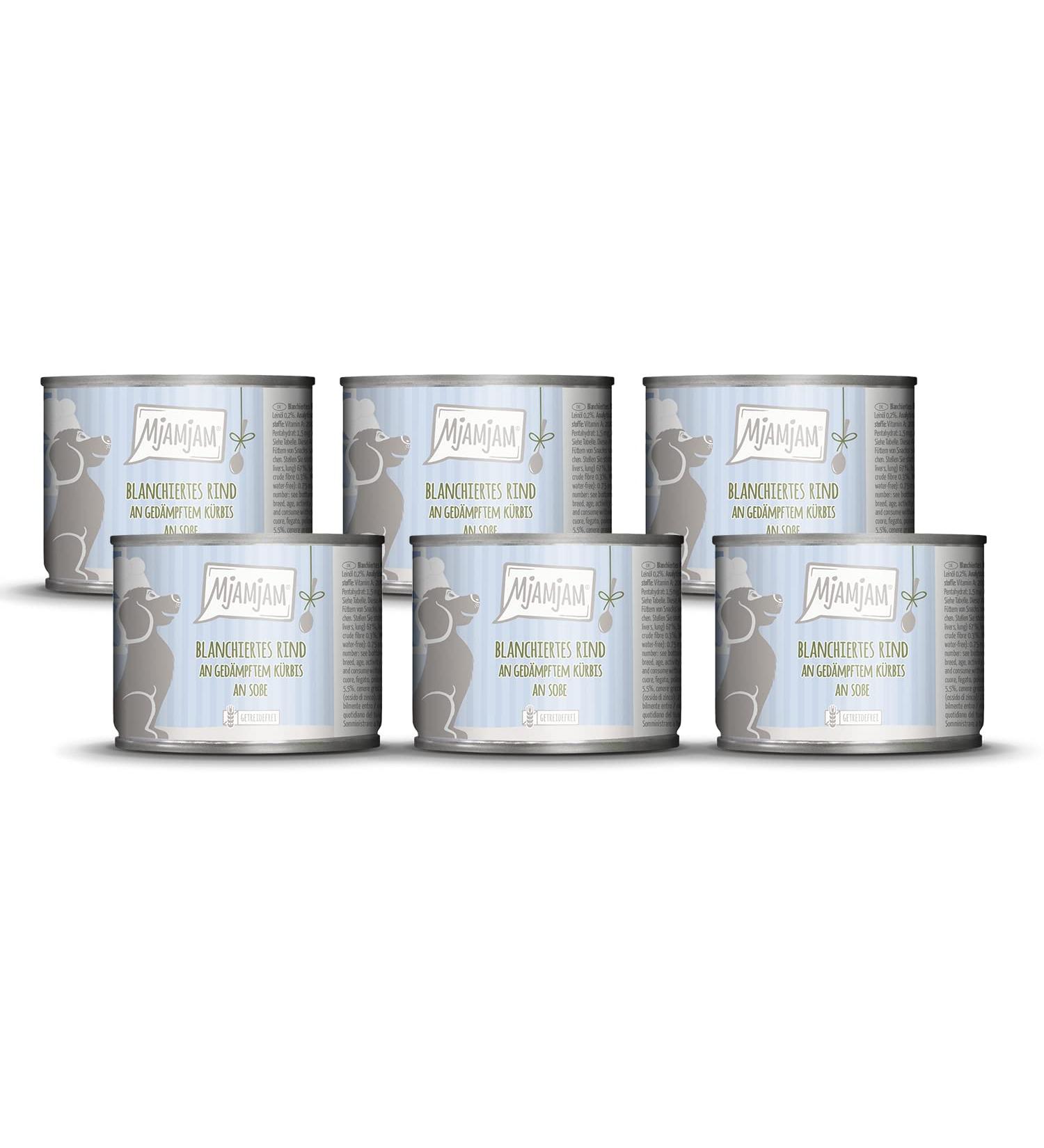 MjAMjAM - Premium Wet Dog Food - Blanched Beef with Steamed Pumpkin in Gravy 6 Pack (6 x 185g) Natural with Extra Meat - Buy Online on GoSupps.com