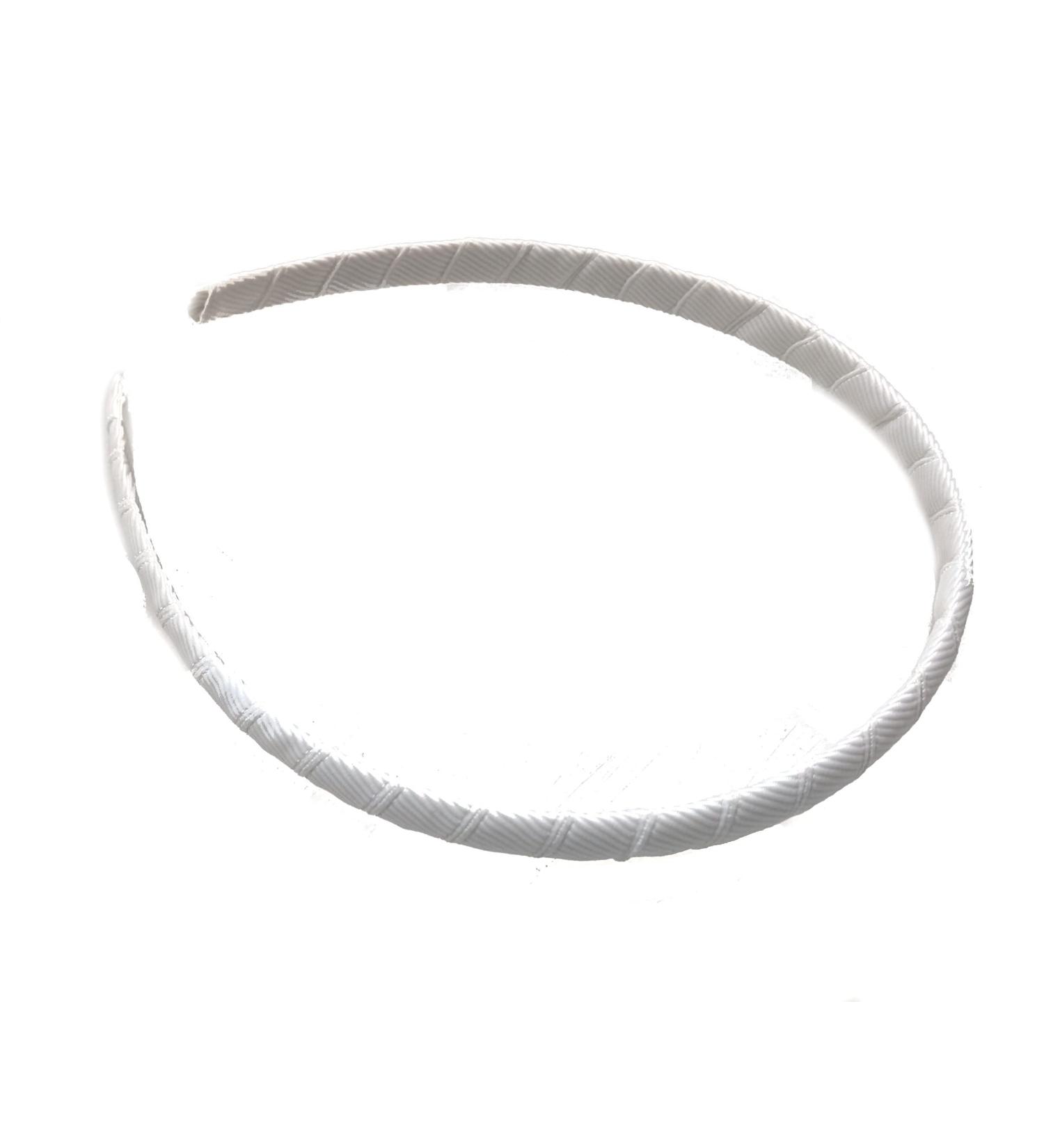 Hair -ready with a white ribbon