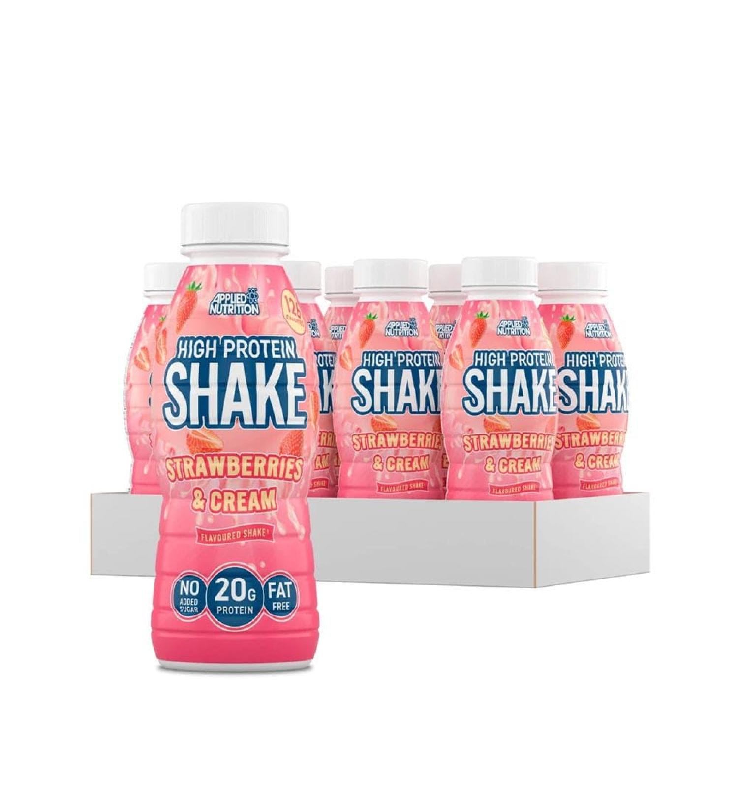 Applied Nutrition Rtd High Protein Shake Strawberries & Cream 300Ml X 8 - Buy Online on GoSupps.com
