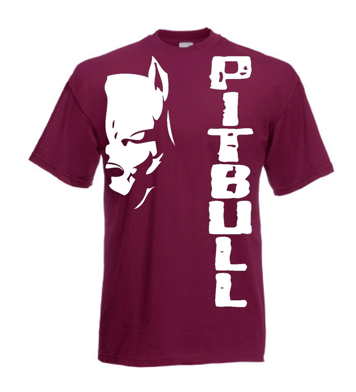 Generico t-Shirt Pitbull Fight Dog Kickboxing Boxing Gift Idea 12 Colors also for Children XL Amaranth