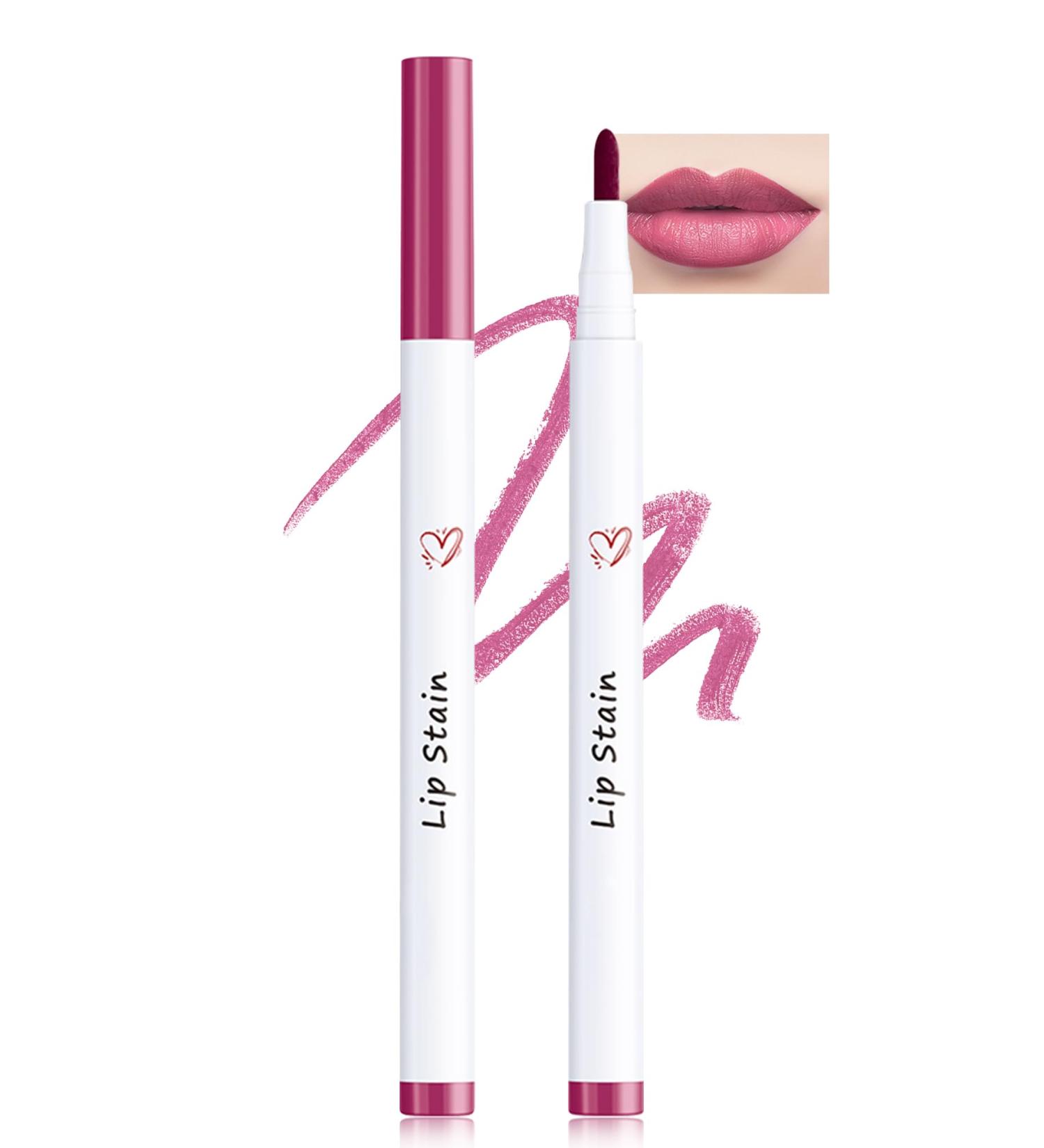 Buy Long-lasting Pink Lip Liner Stain Marker Pen | Waterproof Smudgeproof Lip Tint for Women | Quick Dry Lip Makeup - Buy Online on GoSupps.com