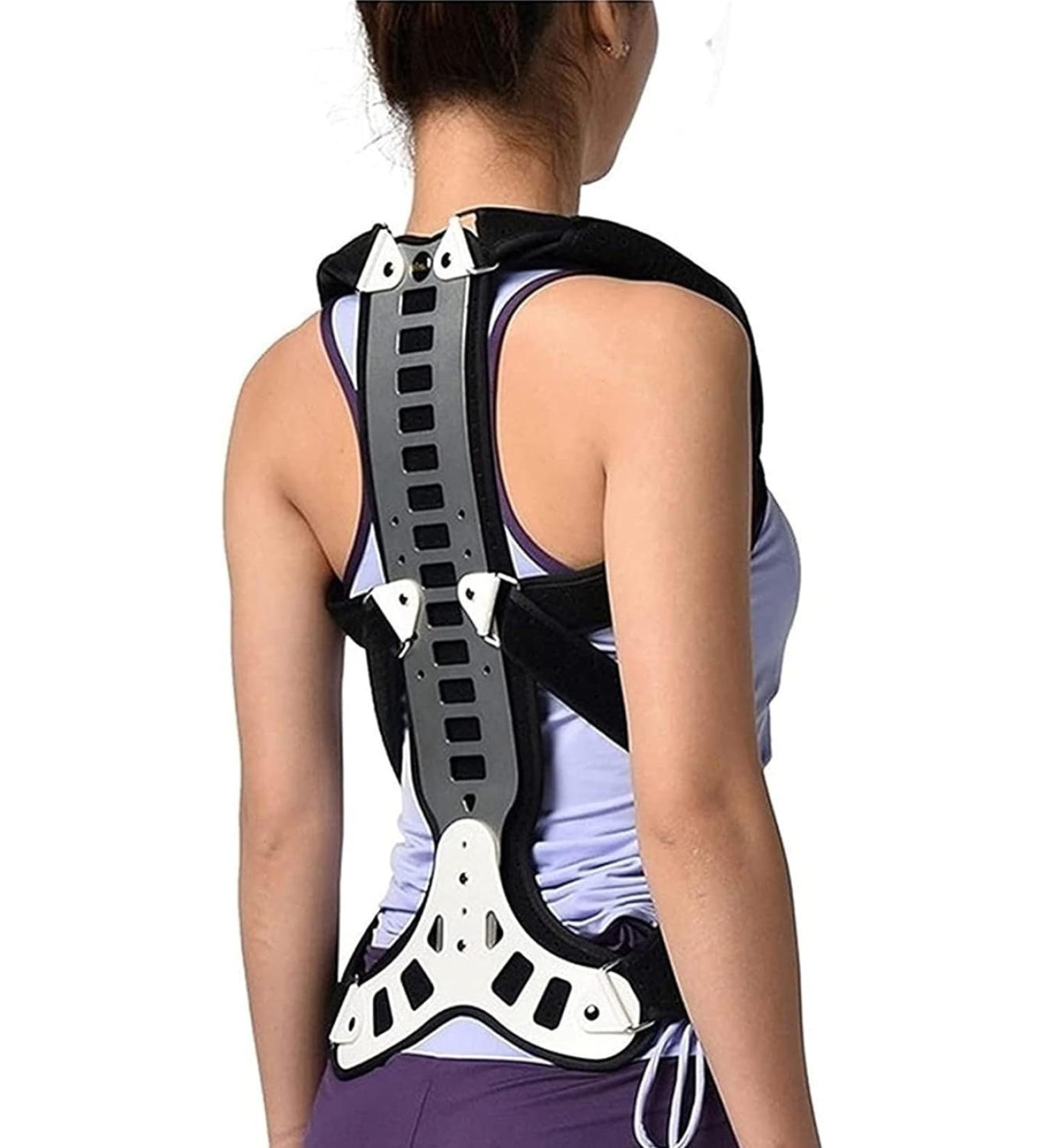 Spinal Protector Back Brace for Adults - Lumbar & Shoulder Posture Corrector | Pain Relief for Men & Women | Small Size - Buy Online on GoSupps.com