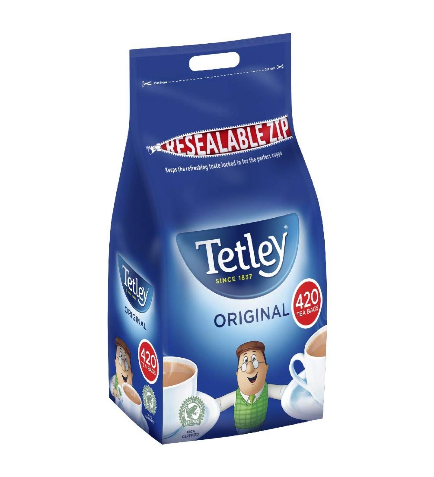 Tetley Original Tea Bags Orange 420 Count (Pack of 1)