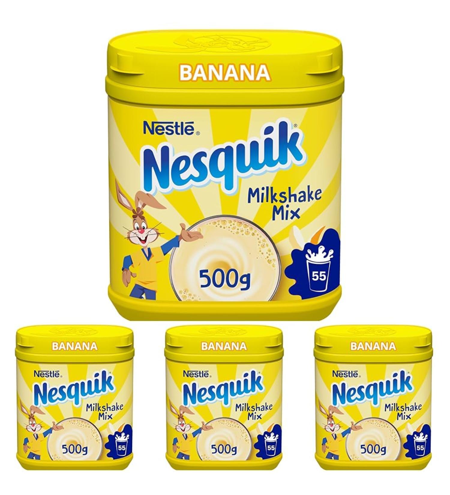 Nesquik Milkshake Mix Banana 500g (Pack of 4) - Buy Online on GoSupps.com