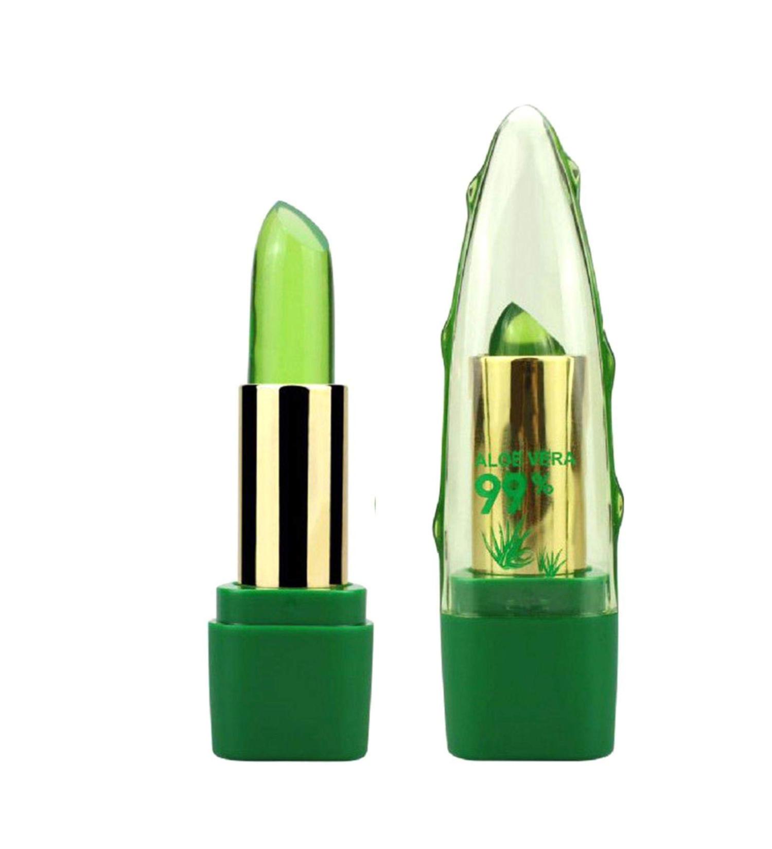 2PC Aloe Vera Color Change Lipstick | Moisture-Giving Long-Wear Jelly Lip Balm | Waterproof Plump Gloss for All-Day Wear - Buy Online on GoSupps.com