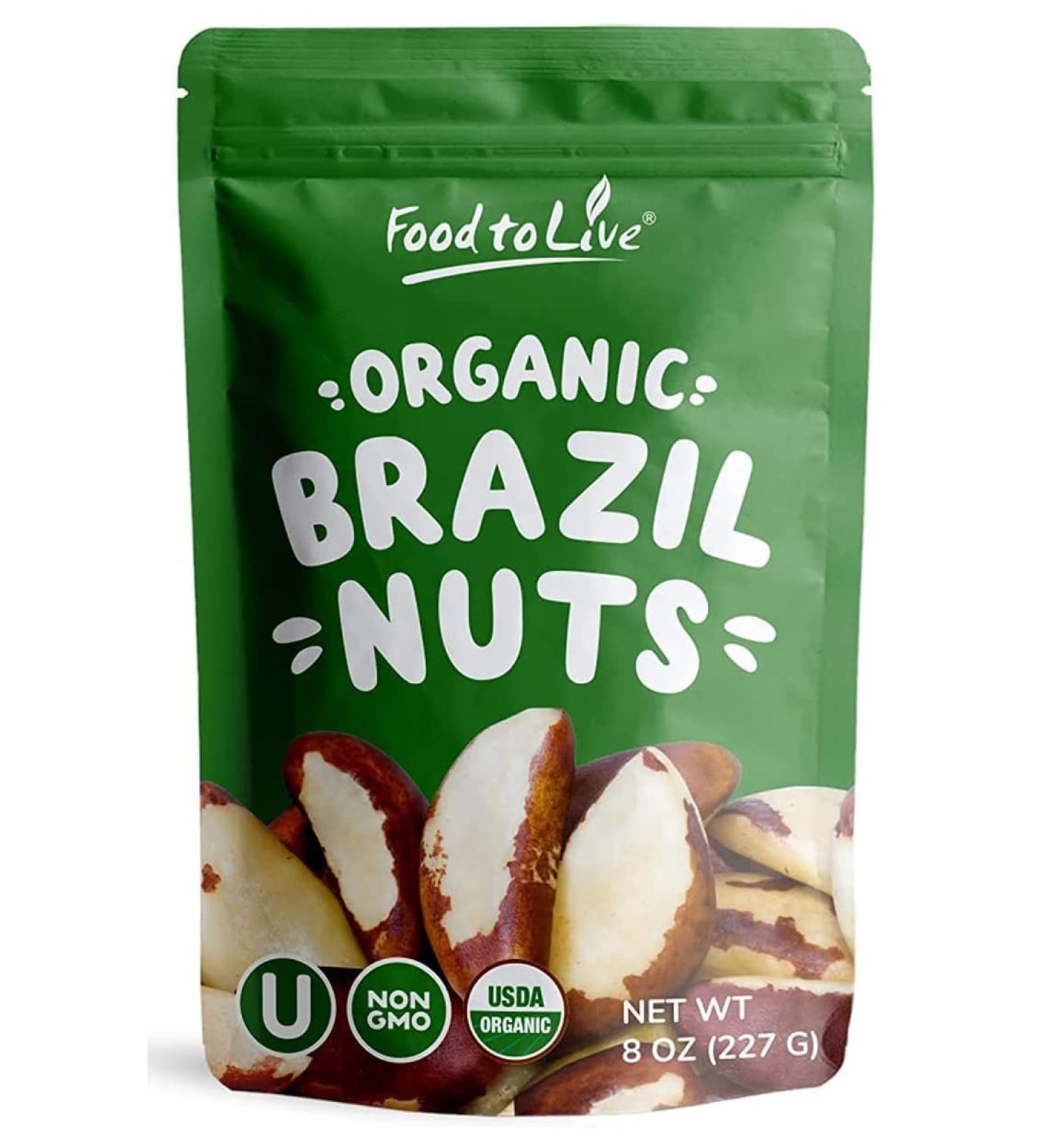 Raw Brazil Nuts 8 oz - Non-GMO, Unsalted, Kosher, Vegan - Keto & Paleo Friendly Trail Mix Snack with Selenium - Buy Online on GoSupps.com