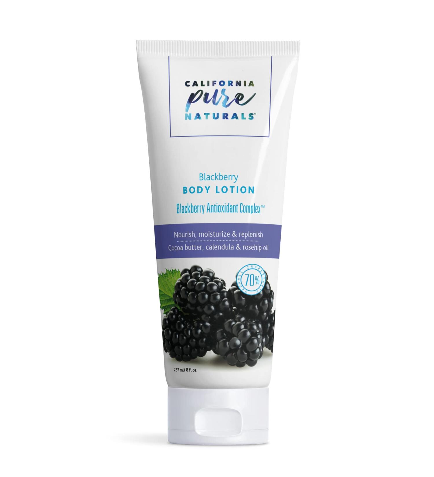 California Pure Naturals Body Lotion. Protect and Moisturize Daily with Shea Cocoa Butters and Borage Oil. Vegan. Free of Gluten Phthalates Parabens Silicones and Artificial Fragrances (8 ounce)