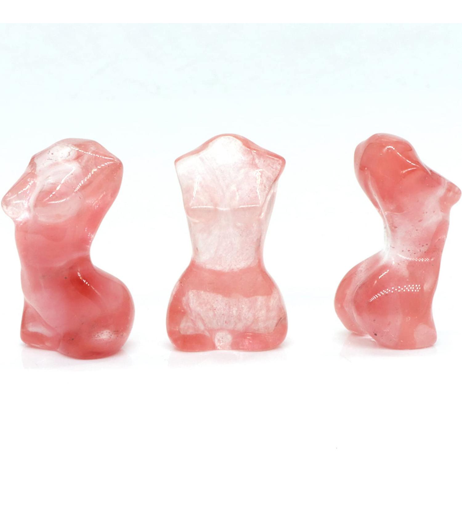 Crystals and Stones Lady Model Statue Figurines Reiki Miniature Handmade Sculpture Sex Female Body Carved Ornament Gift Living Room Decor 1pc (Color : Cherry Quartz Size : 1 PCS) 1 PCS Cherry Quartz - Buy Online on GoSupps.com