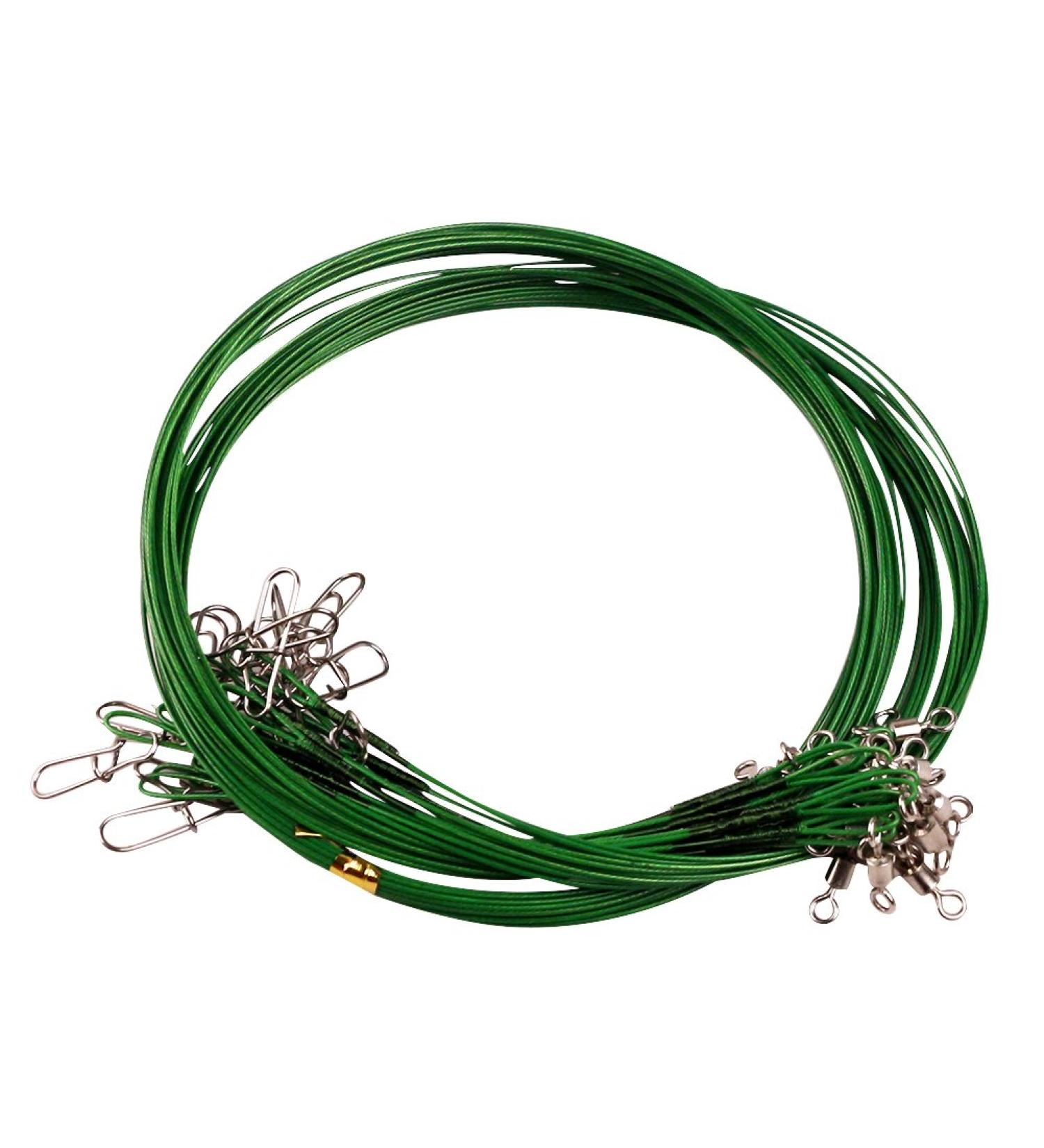 FREE FISHER 20-Piece Steel Leader with Swivel & Snap - 70cm / 30kg Durable Fishing Gear for International Shipping - Buy Online on GoSupps.com