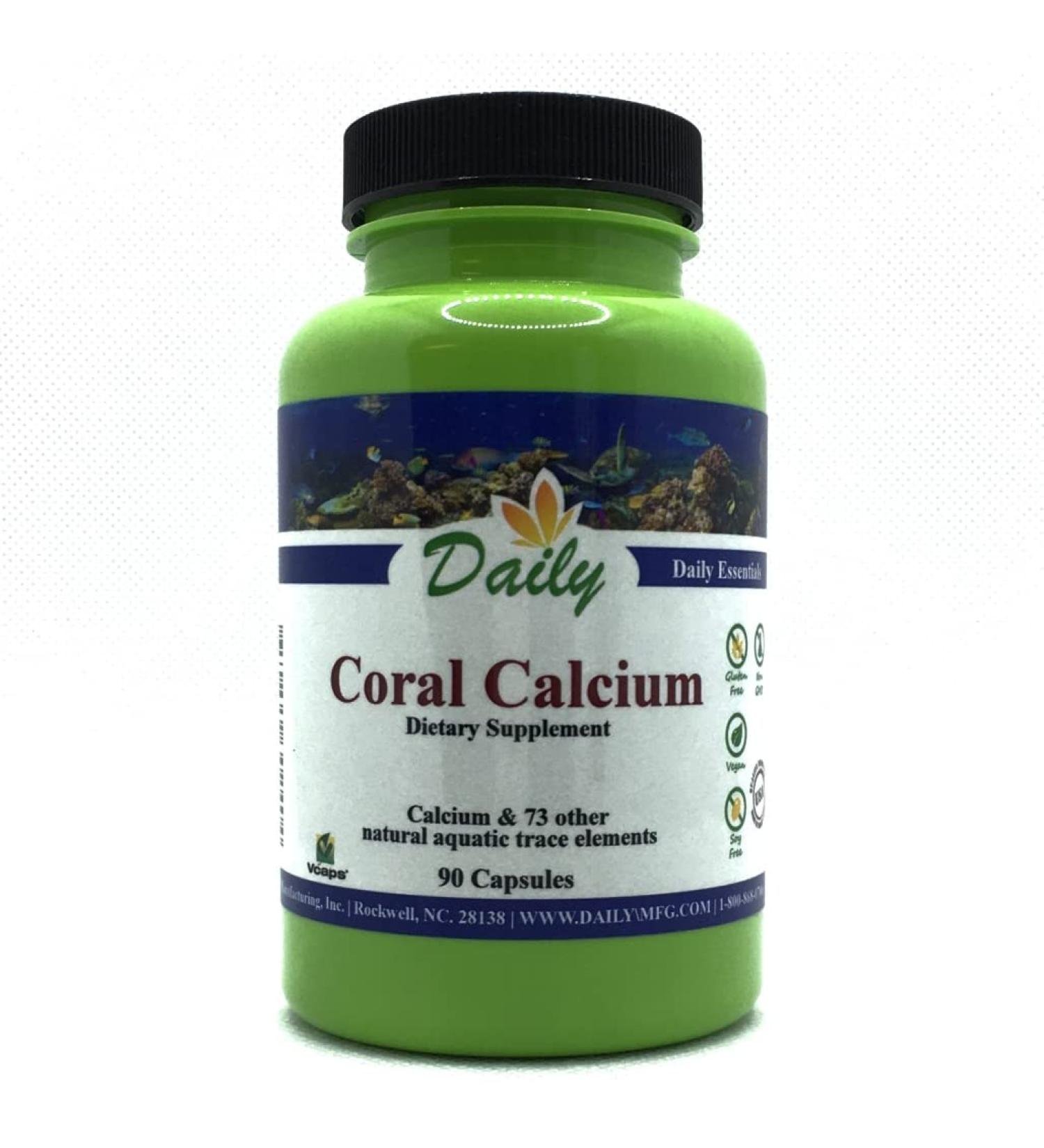 Daily Manufacturing Coral Calcium (Non-GMO Coral Calcium) 90 Vegetarian Capsules