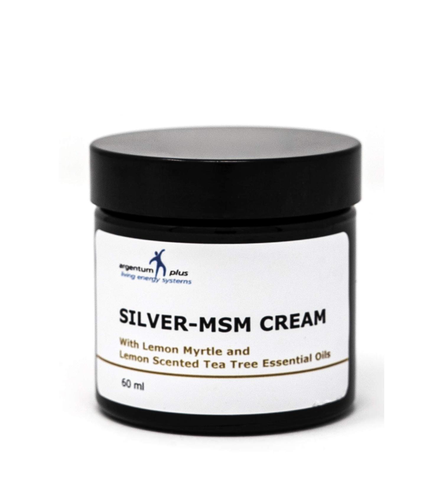 Silver-MSM cream with lemon myrtle and lemon tea tree essential oils - 60 ml
