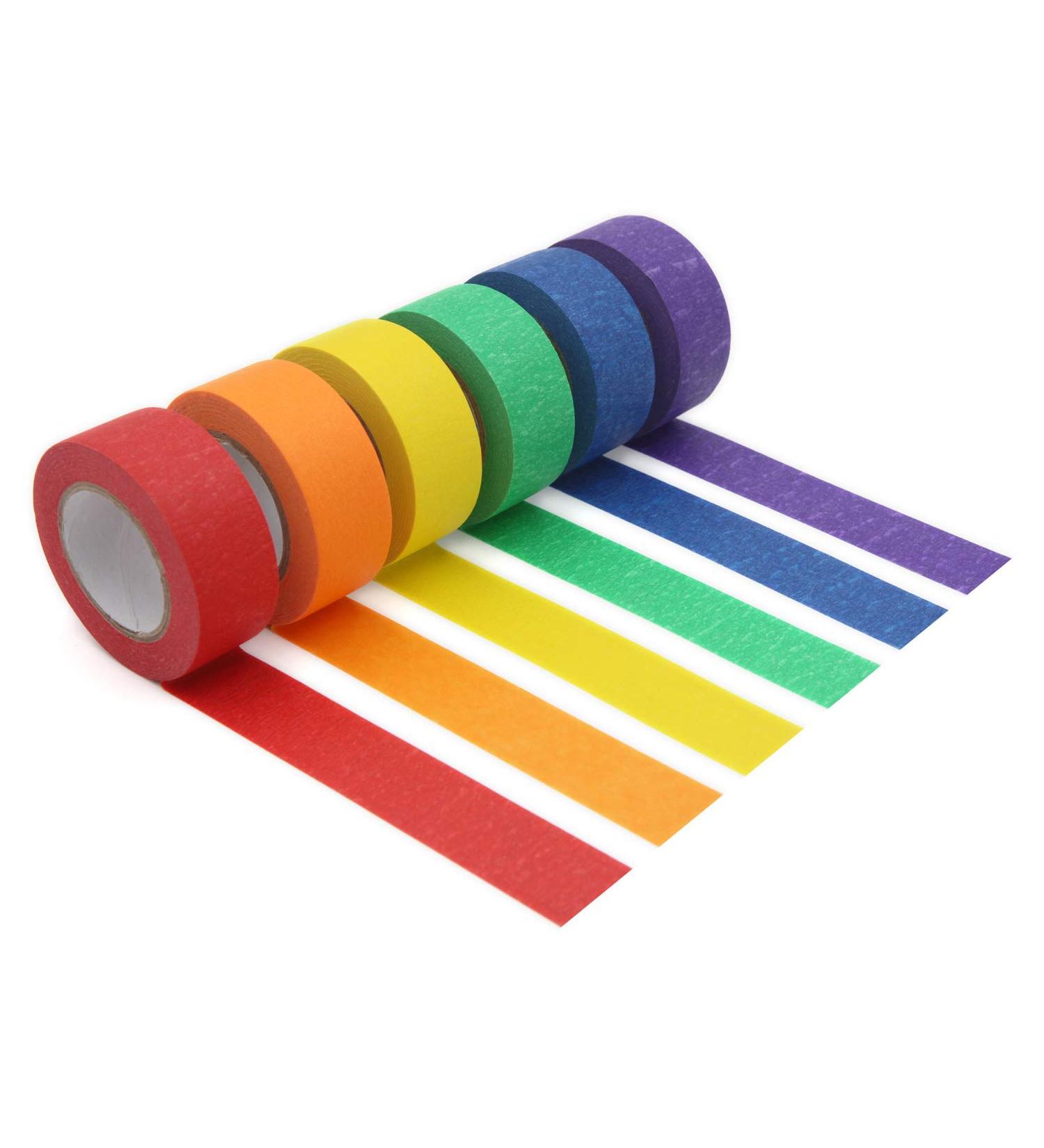 Feeke Colored Masking Tape  Colored Painters Tape for Arts & Crafts  Labeling or Coding - Art Supplies for Kids - 6 Different Color Rolls - Masking Tape 1 Inch x 13 Yards (2.4cm X 12m) Color6 - Buy Online on GoSupps.com