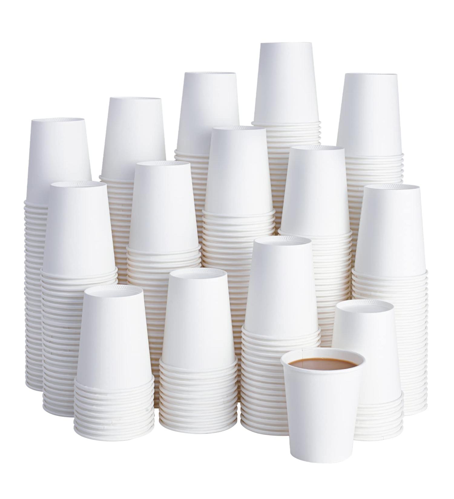 LITOPAK 8 oz Disposable Paper Coffee Cups - 400 Pack | Hot/Cold Beverage Drinking Cups for Water | Perfect for Parties, Picnics, and Events | White Paper Cups - Buy Online on GoSupps.com