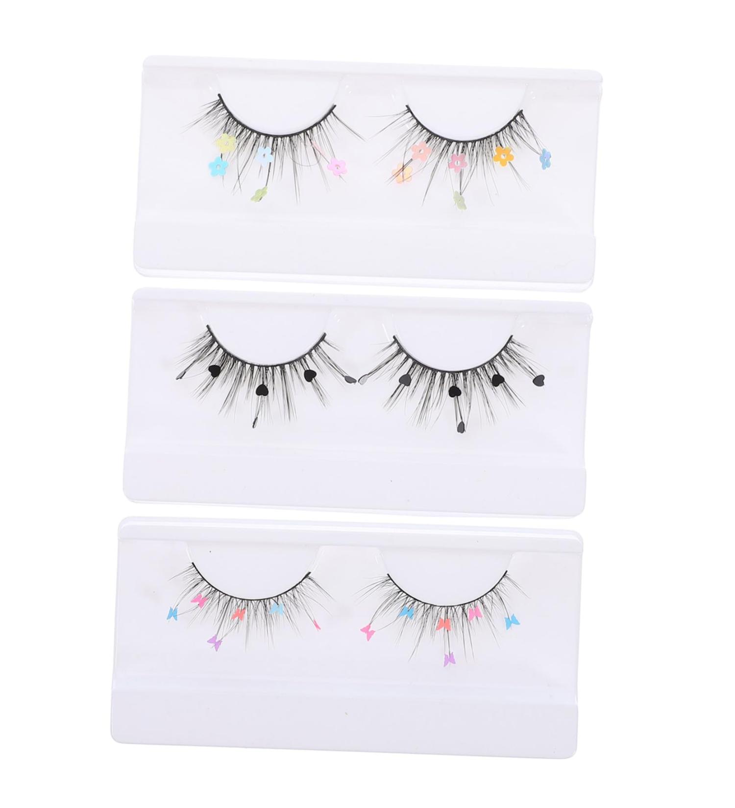 minkissy 3 Pairs False Lashes Color Lashes Colored Lashes Cluster Lashes Colored Lash Extensions Lashes for Women Natural Women Lashes Individual Lashes Eyelash Imitation Extend - Buy Online on GoSupps.com