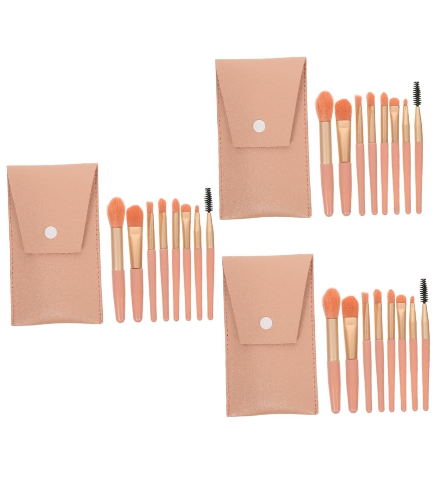 Beavorty 3 Sets Travel Makeup Brushes Cosmetics Ladies Suits Face Beauty Tools Eyeshadow Brush Cosmetology Kit Supple Makeup Brush Fiber Wool Major Pink Miss Handle Brush - Buy Online on GoSupps.com